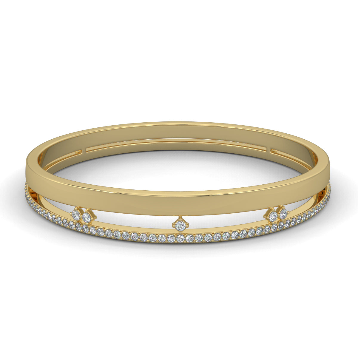 Modern Diamond Kada Bracelet