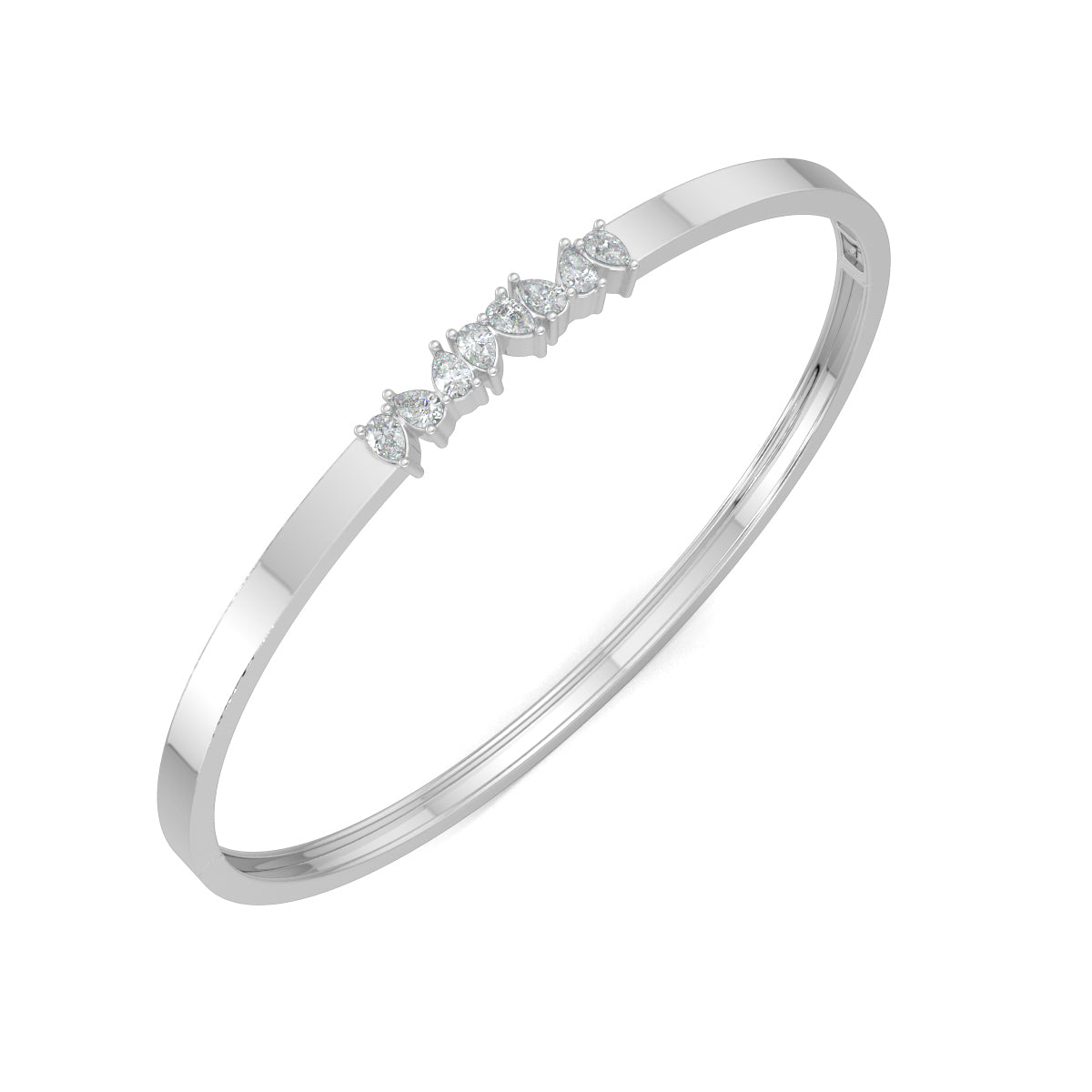White Gold, Diamond Bracelet, Natural diamond bracelet, Lab-grown diamond bracelet, Pearlicious Diamond Bracelet, Pear-Shaped Diamonds, Bracelet with Pear Diamonds, Diamond Jewelry, Oval Diamond Bracelet, Luxury Bracelet, Diamond Bracelet for Women