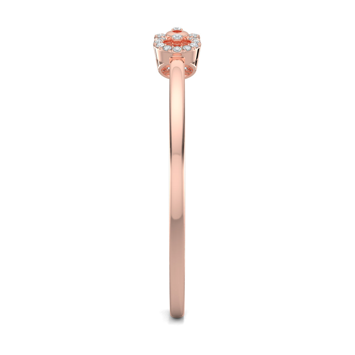 Rose Gold, Diamond Bracelet, Natural diamond bracelet, Lab-grown diamond bracelet, glimmer duo circle bracelet, interconnected circles, polished metal band, elegant bracelet, sophisticated jewelry
