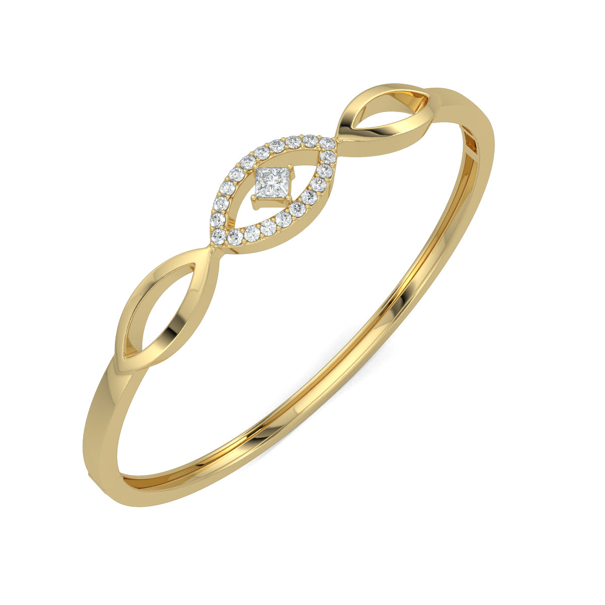 Yellow Gold, Diamond Bracelet, Natural diamond bracelet, Lab-grown diamond bracelet, Majestic Marquise Dazzle Bracelet, Oval Bracelet, Marquise Shape, Princess Cut Diamond, Diamond Accents, Luxury Jewelry, Elegant Bracelet, Statement Accessory