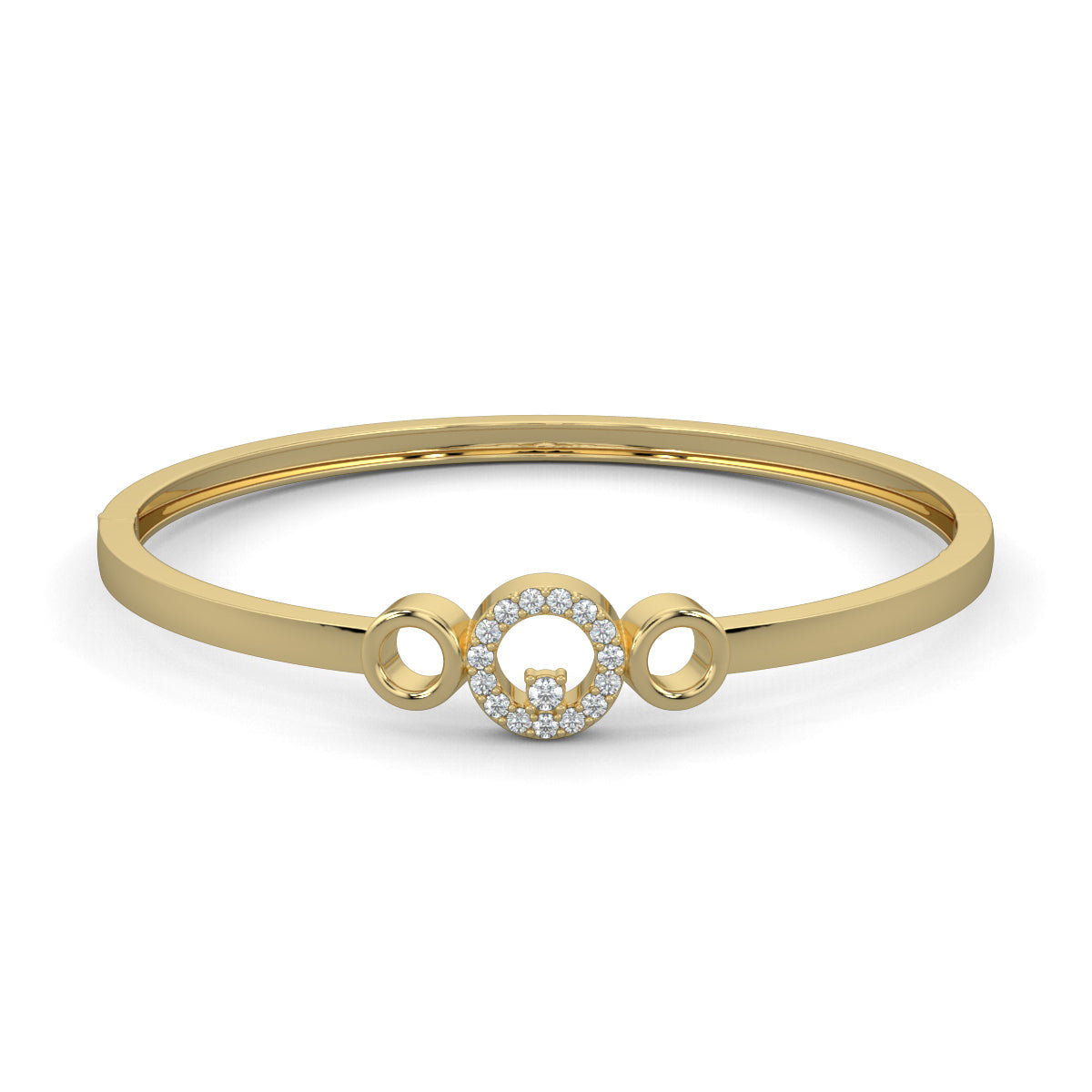 Yellow Gold, Diamond Bracelet, Natural diamond bracelet, Lab-grown diamond bracelet, Dazzle Sphere diamond bracelet, diamond circle border bracelet, elegant diamond bracelet, unique diamond jewelry