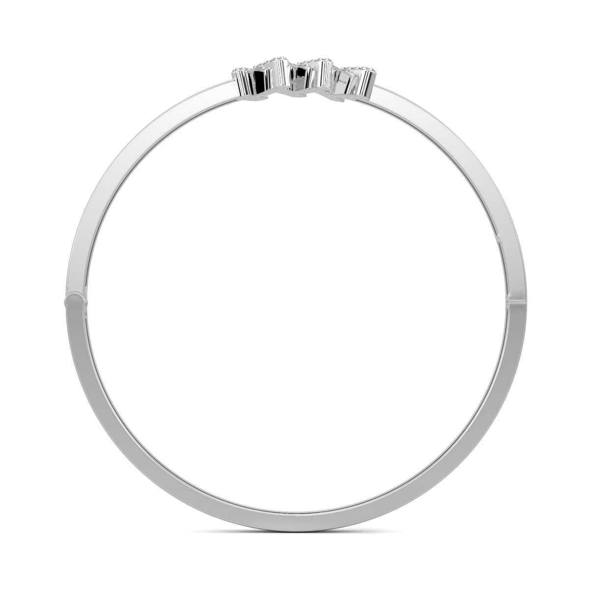 White Gold, Diamond Bracelet, Natural diamond bracelet, Lab-grown diamond bracelet, Ripple Diamond Bracelet, Oval Band Bracelet, Ripple Diamond Pattern, Fashion Jewelry