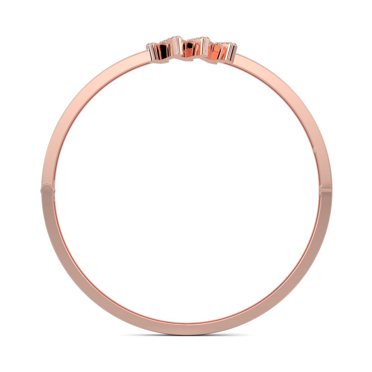 Rose Gold, Diamond Bracelet, Natural diamond bracelet, Lab-grown diamond bracelet, Ripple Diamond Bracelet, Oval Band Bracelet, Ripple Diamond Pattern, Fashion Jewelry