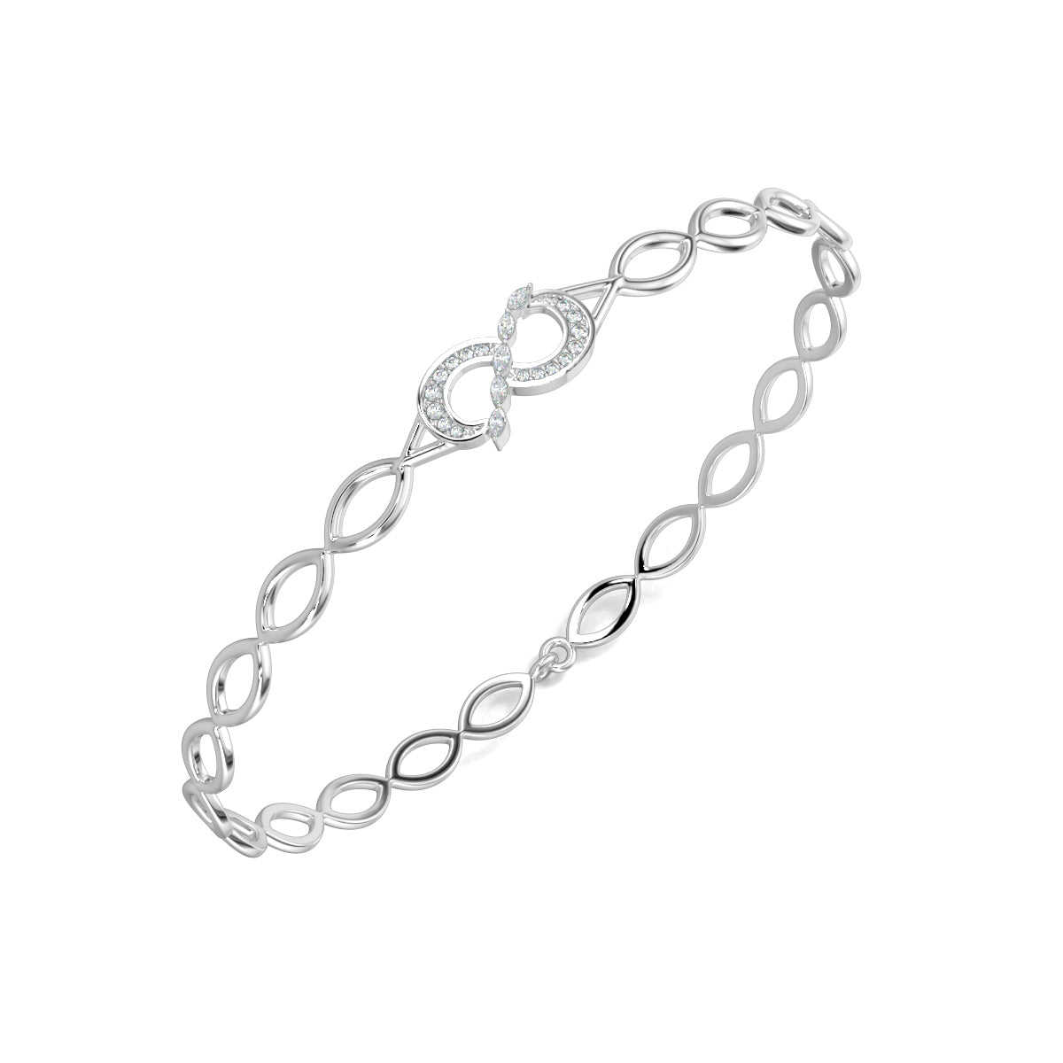 White Gold, Diamond Bracelet, Natural diamond bracelet, Lab-grown diamond bracelet, eternal chain bracelet, diamond bracelet, chain band bracelet, marquise diamonds, round diamonds, elegant jewelry, timeless design
