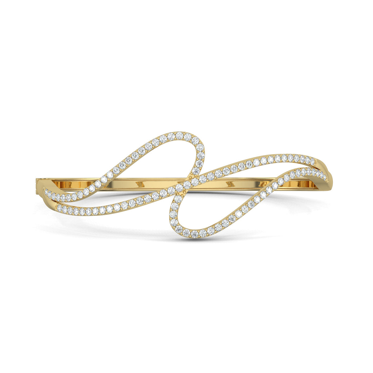 Yellow Gold, Diamond bracelet, Amore bracelet, Italian design, natural diamonds, lab-grown diamonds, luxury accessory, elegant jewelry