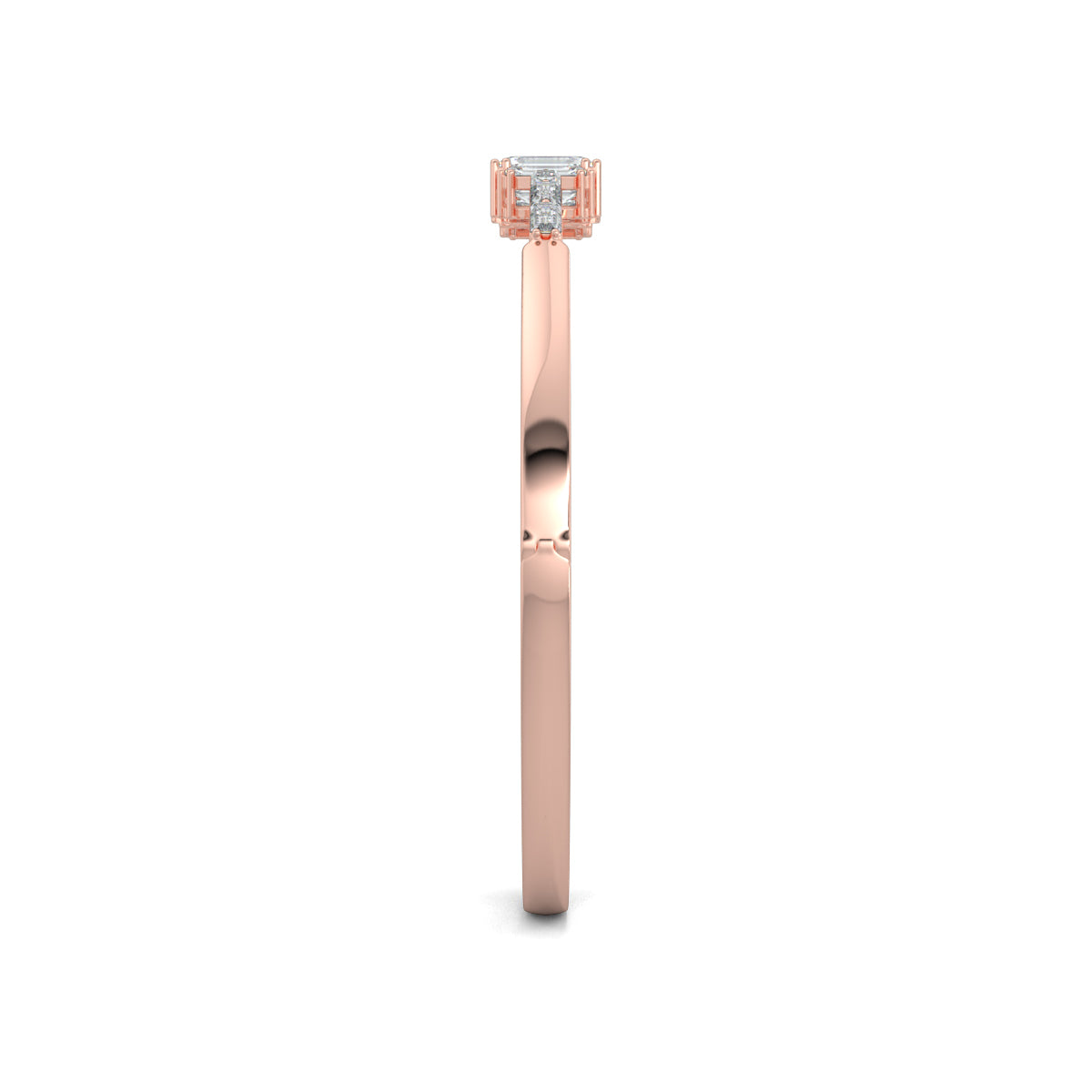 Rose Gold, Diamond Bracelet, natural diamonds, lab-grown diamonds, oval bracelet, emerald diamond, baguette diamonds, opulent jewelry, luxury bracelet
