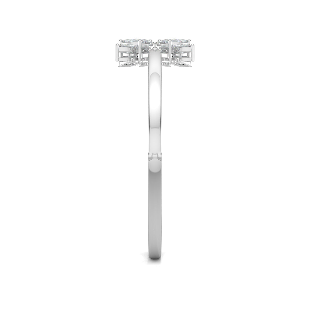 White Gold, Diamond Bracelet, Natural diamond bracelet, Lab-grown diamond bracelet, Petite petal jewelry, Flower diamond bracelet, Oval bracelet with diamonds, Ethical diamond jewelry, Dainty diamond accessory, Marquise diamond bangle