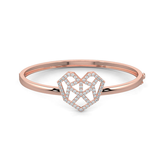Rose Gold, Diamond Bracelet, Arachnid Sparkle Diamond Bracelet, Oval Bracelet, Natural Diamonds, Lab-Grown Diamonds, Heart-Shaped Design, Spiderweb Bracelet, Exquisite Jewelry, Luxury Bracelet, Dazzling Diamonds, Elegant Accessories, Sophisticated Jewelry, Diamond Bracelet
