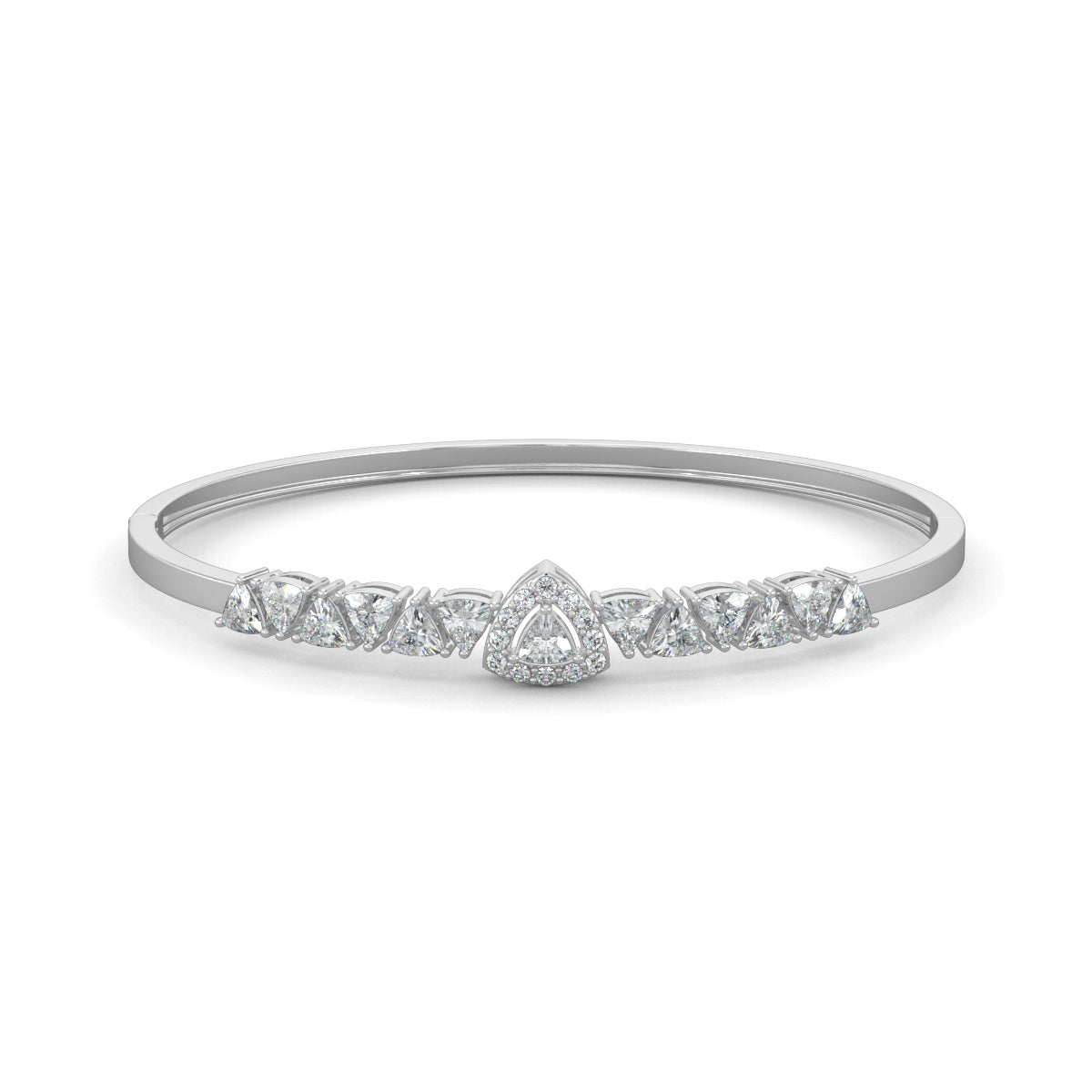 White Gold, Diamond Bracelet, Natural diamond bracelet, Lab-grown diamond bracelet, Oval diamond bracelet, Trillion-cut diamond bracelet, Pave-set diamond bracelet, Ethical diamond jewelry