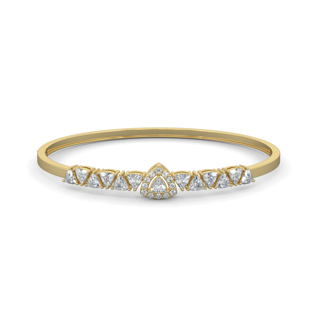Yellow Gold, Diamond Bracelet, Natural diamond bracelet, Lab-grown diamond bracelet, Oval diamond bracelet, Trillion-cut diamond bracelet, Pave-set diamond bracelet, Ethical diamond jewelry