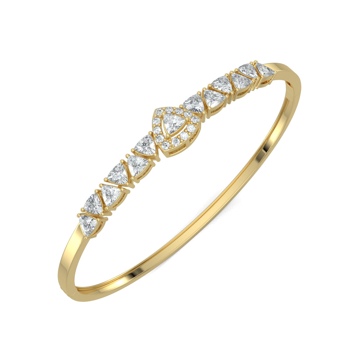 Yellow Gold, Diamond Bracelet, Natural diamond bracelet, Lab-grown diamond bracelet, Oval diamond bracelet, Trillion-cut diamond bracelet, Pave-set diamond bracelet, Ethical diamond jewelry