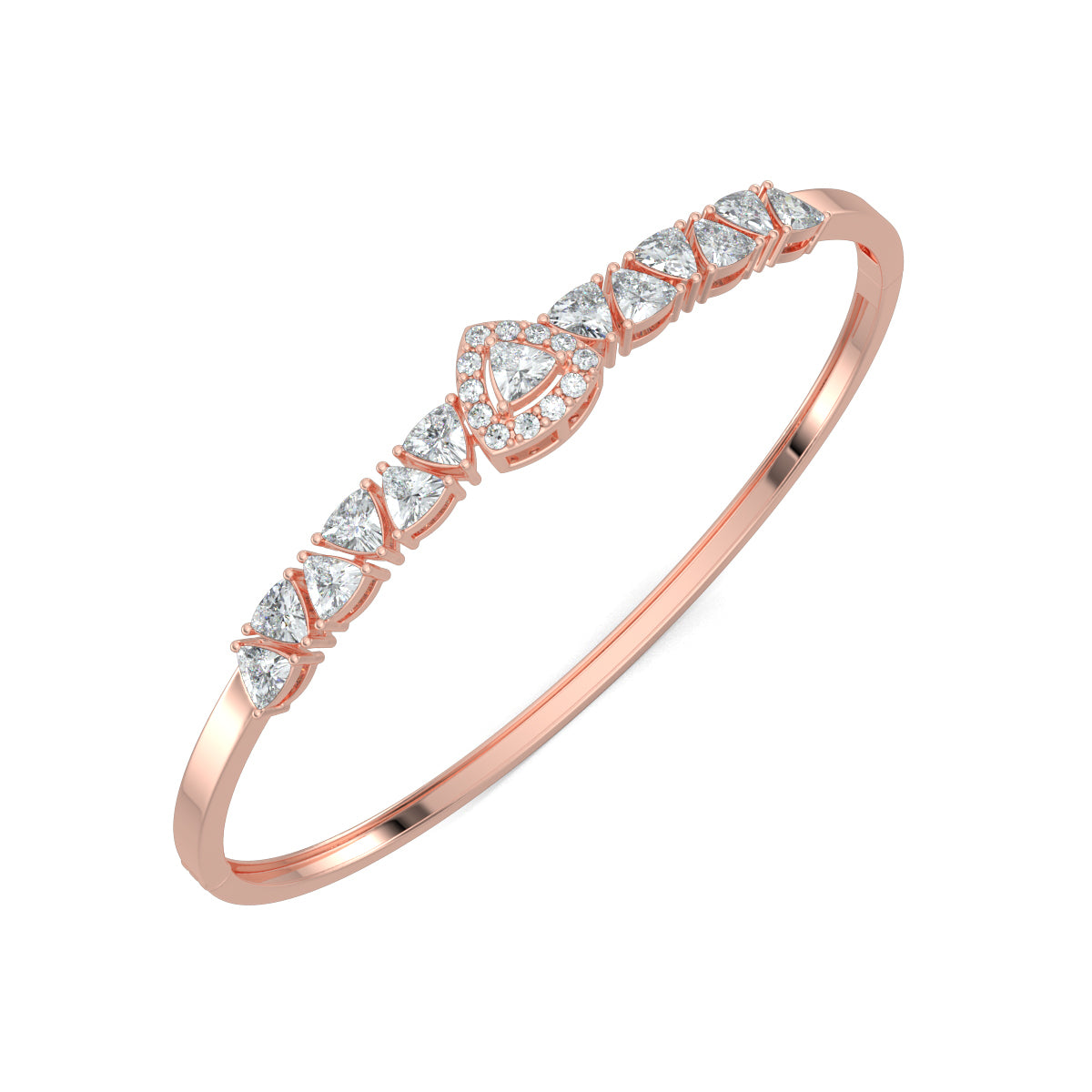 Rose Gold, Diamond Bracelet, Natural diamond bracelet, Lab-grown diamond bracelet, Oval diamond bracelet, Trillion-cut diamond bracelet, Pave-set diamond bracelet, Ethical diamond jewelry