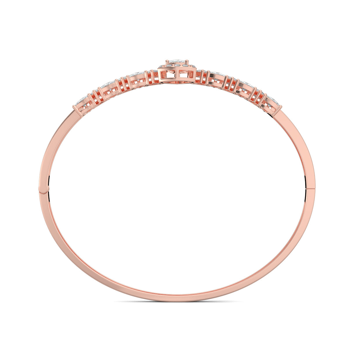 Rose Gold, Diamond Bracelet, Natural diamond bracelet, Lab-grown diamond bracelet, Oval diamond bracelet, Trillion-cut diamond bracelet, Pave-set diamond bracelet, Ethical diamond jewelry