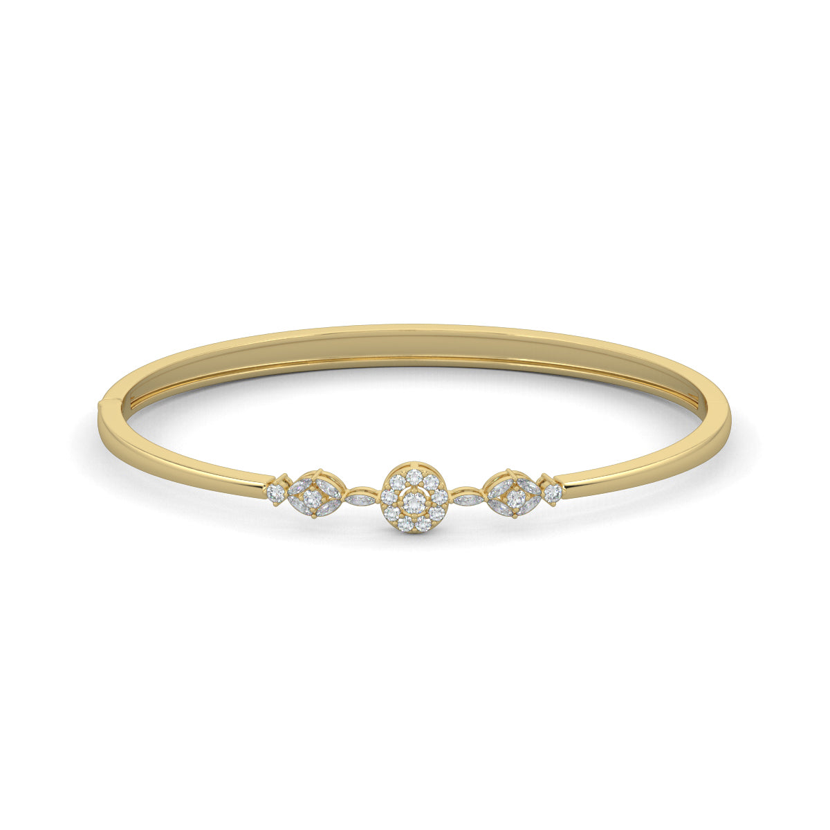 Yellow Gold, Diamond Bracelet, Natural diamond bracelet, Lab-grown diamond bracelet, Twilight gleam bracelet, Marquise diamond bracelet, Round diamonds, Captivating wrist accessory, Enchanting jewelry, Elegant twilight charm, Luxury sparkle