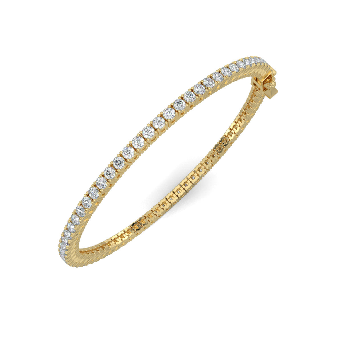 Yellow Gold, Diamond Bracelet, Natural diamond bracelet, Lab-grown diamond bracelet, 10-Pointer Tennis Bracelet, tennis bracelet, prong setting, jewelry