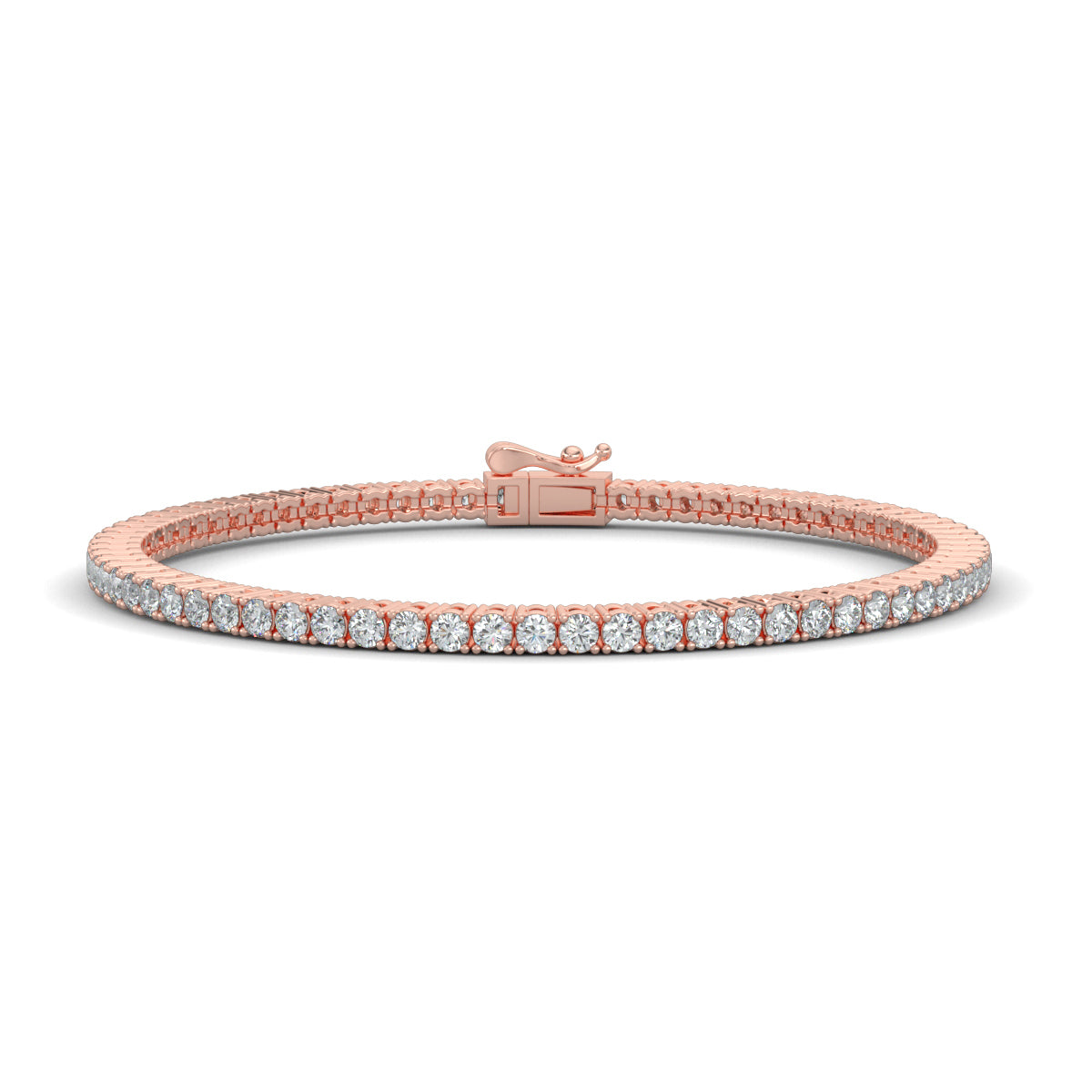 Rose Gold, Diamond Bracelet, Natural diamond bracelet, Lab-grown diamond bracelet, 15-Pointer Tennis Bracelet, tennis bracelet, prong setting, jewelry