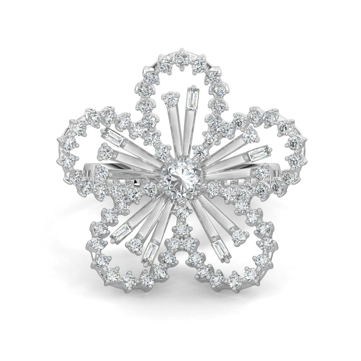 White Gold, Diamond Ring, Serenade Bloom Ring, Cocktail Ring, Natural Diamonds, Lab-grown Diamonds, Floral Design, Statement Jewelry, Sparkling Diamonds, Ethical Fashion, Glamour, Special Occasions