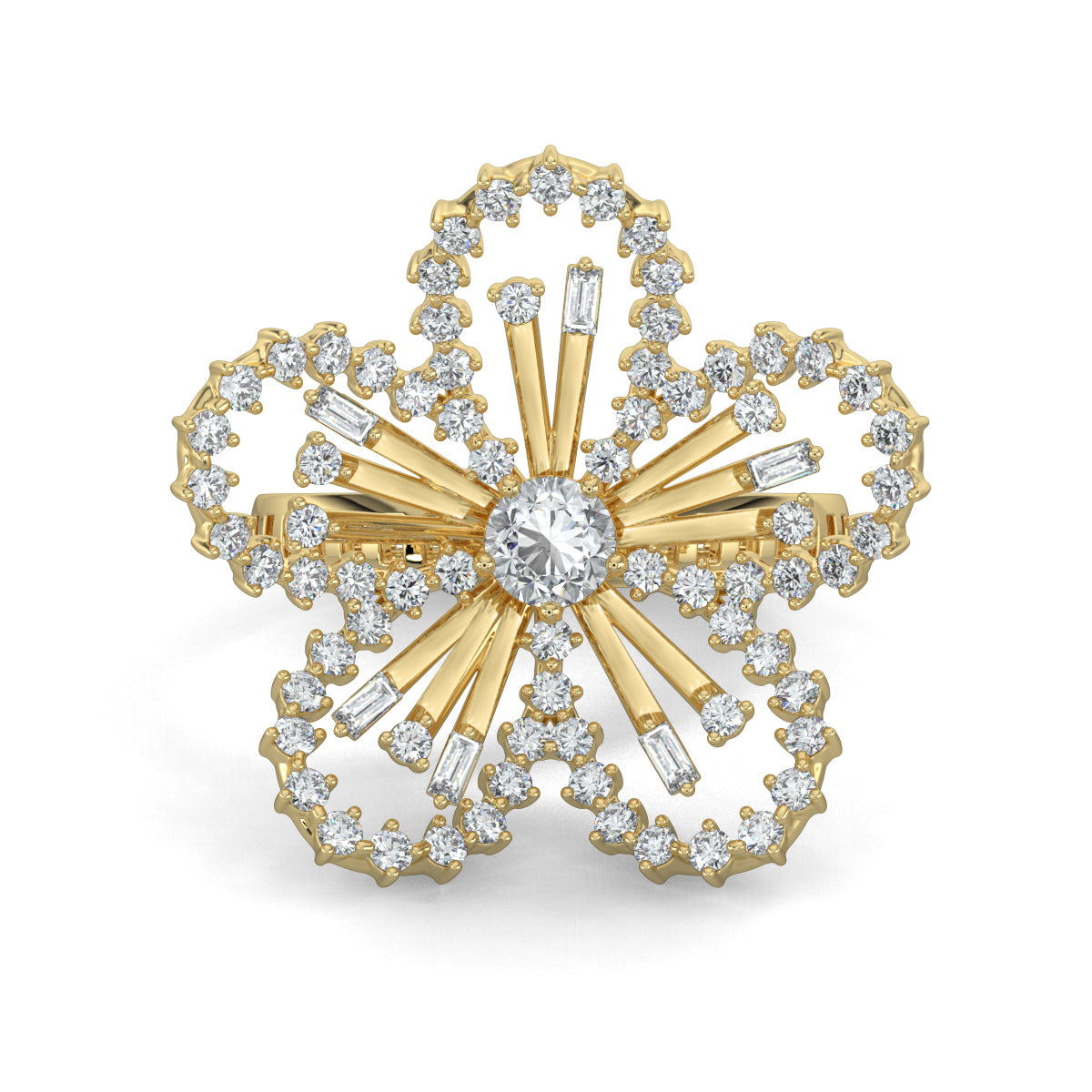 Yellow Gold, Diamond Ring, Serenade Bloom Ring, Cocktail Ring, Natural Diamonds, Lab-grown Diamonds, Floral Design, Statement Jewelry, Sparkling Diamonds, Ethical Fashion, Glamour, Special Occasions