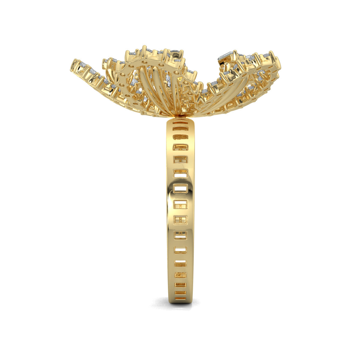 Yellow Gold, Diamond Ring, Serenade Bloom Ring, Cocktail Ring, Natural Diamonds, Lab-grown Diamonds, Floral Design, Statement Jewelry, Sparkling Diamonds, Ethical Fashion, Glamour, Special Occasions