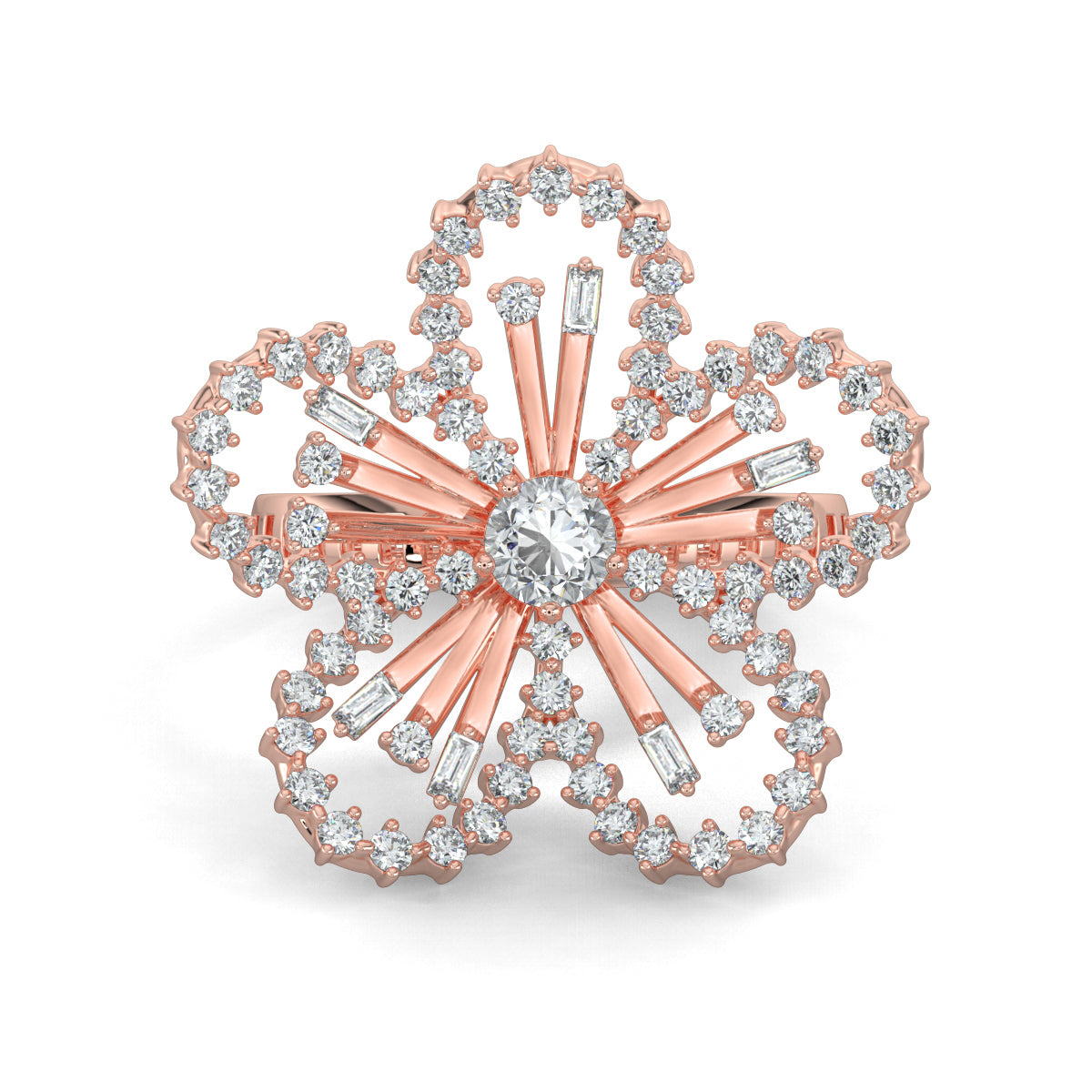 Rose Gold, Diamond Ring, Serenade Bloom Ring, Cocktail Ring, Natural Diamonds, Lab-grown Diamonds, Floral Design, Statement Jewelry, Sparkling Diamonds, Ethical Fashion, Glamour, Special Occasions