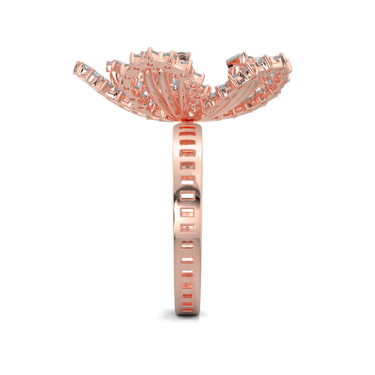 Rose Gold, Diamond Ring, Serenade Bloom Ring, Cocktail Ring, Natural Diamonds, Lab-grown Diamonds, Floral Design, Statement Jewelry, Sparkling Diamonds, Ethical Fashion, Glamour, Special Occasions
