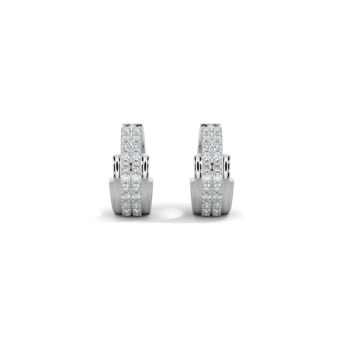 White Gold, Diamond Earrings, Bali Bliss Diamond Earrings, natural diamonds, lab-grown diamonds, pave-set round diamonds, elegant earrings, sophisticated jewelry, statement earrings, glamorous accessories.