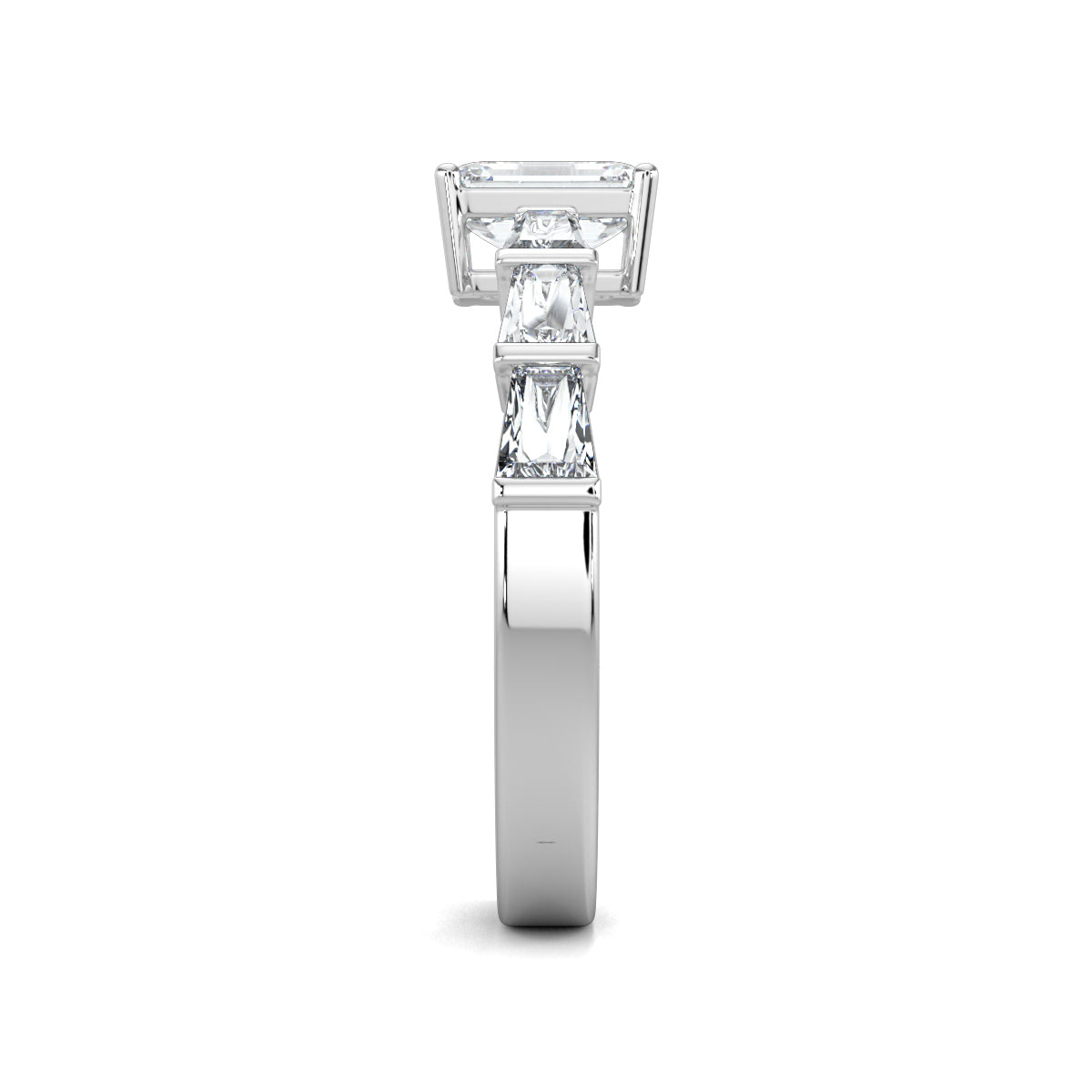 White Gold, Diamond Ring, Verdant Vow Eternity Band, emerald solitaire diamond ring, natural diamond jewelry, lab-grown diamond jewelry, elegant eternity band, sustainable diamond ring, luxury engagement ring