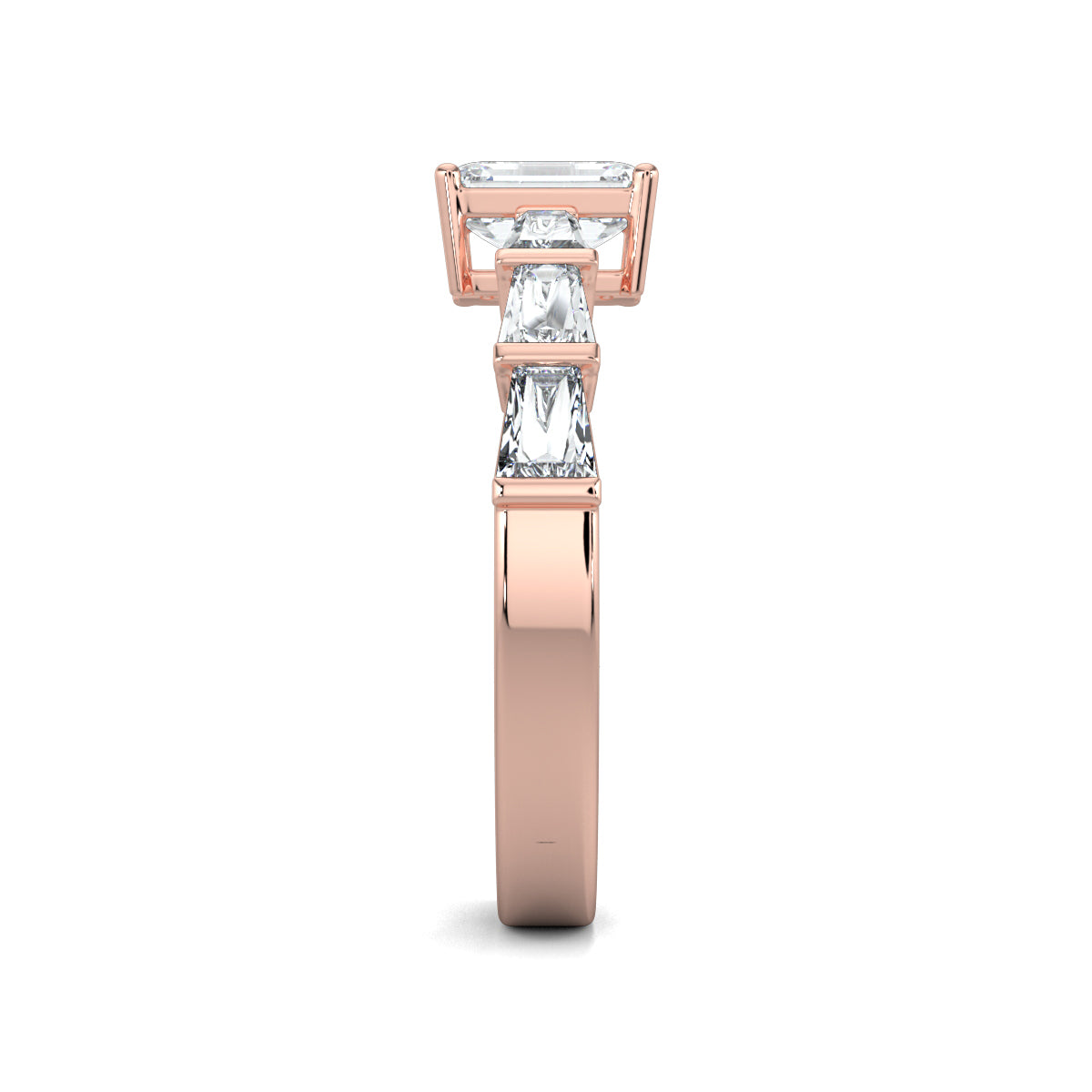 Rose Gold, Diamond Ring, Verdant Vow Eternity Band, emerald solitaire diamond ring, natural diamond jewelry, lab-grown diamond jewelry, elegant eternity band, sustainable diamond ring, luxury engagement ring