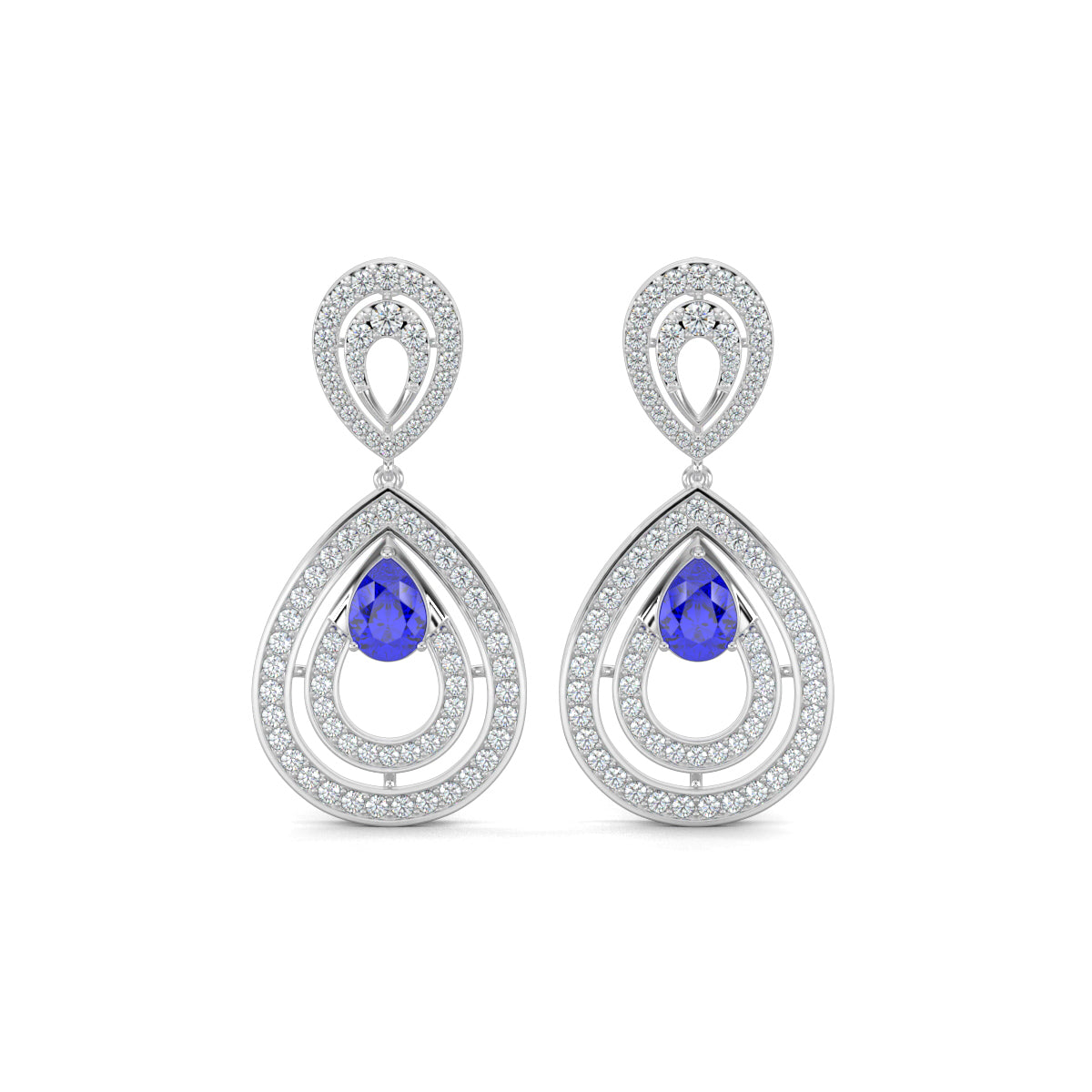 White Gold, Diamond Necklace, Natural Diamonds, Lab-grown Diamonds, Pear Glow Diamond Necklace Set, Pear-Shaped Diamond Necklace, Round Diamond Accents, Casual Diamond Necklace, Elegant Necklace Set, Matching Diamond Earrings