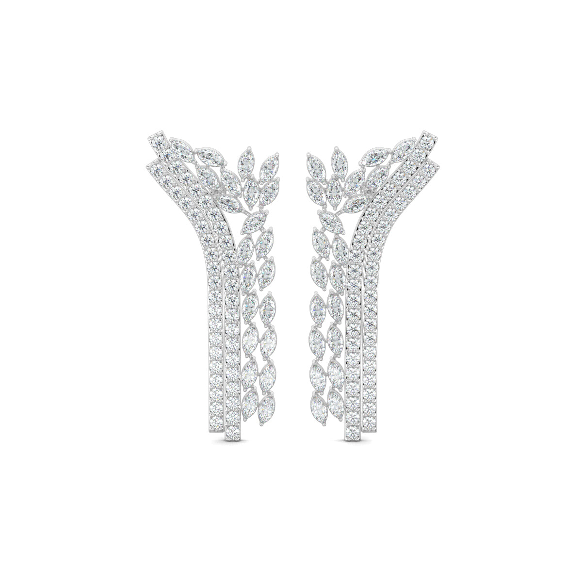 White Gold, Diamond Necklace, Natural diamond necklace, Lab-grown diamond necklace, Lariat Necklace, Diamond Necklace Set, Casual Diamond Jewelry, Elegant Jewelry, Matching Earrings Set, Modern Diamond Jewelry, Refined Luxury, Unique Necklace Design