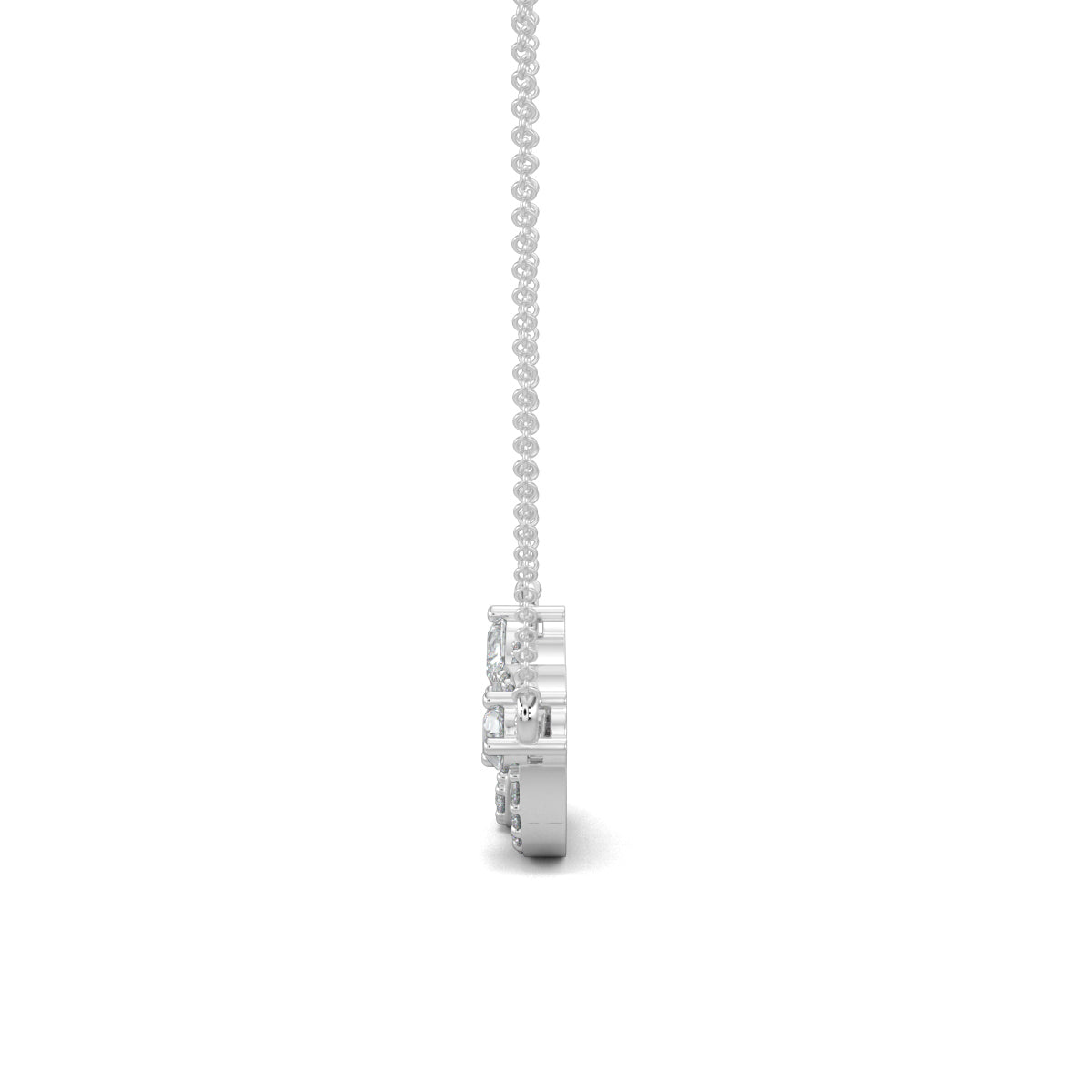 White Gold, Diamond Pendants, Natural diamonds, Lab-grown diamonds, Interlaced diamond pendant, Contemporary jewelry, Round diamonds, Pear-shaped diamonds, Pendant necklace, Elegance, Jewel Interlace Pendant
