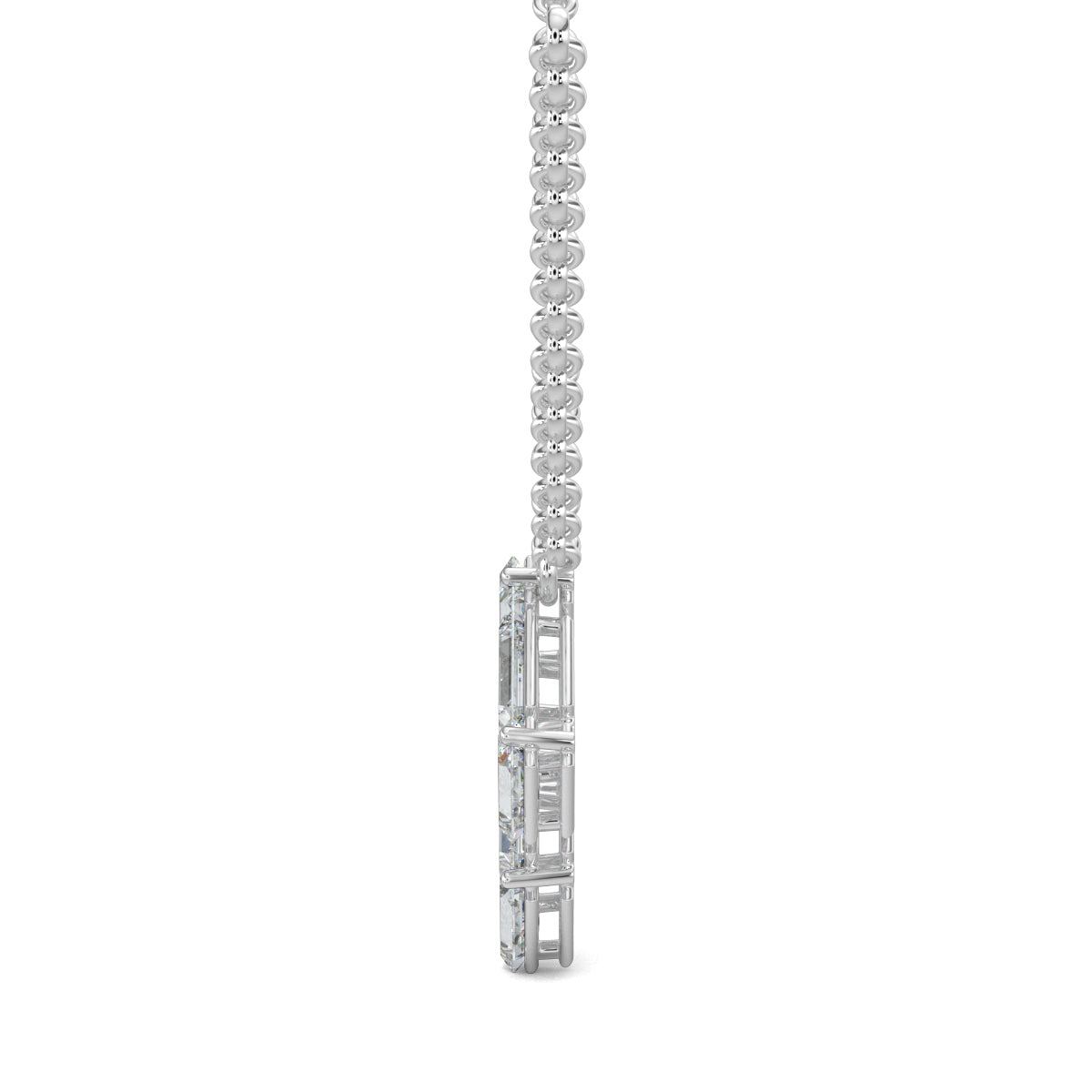 White Gold, Diamond pendants, Astral Luxe Pendant, natural diamonds, lab-grown diamonds, rectangle pendant, casual jewelry, elegant pendant, diamond jewelry.