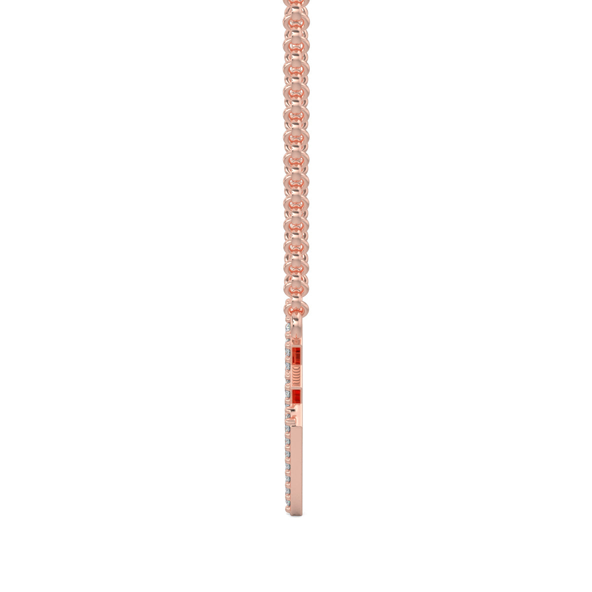 Rose Gold, Diamond Pendants, Natural diamond pendant, Lab-grown diamond pendant, Sleek Slant Diamond Pendant, Minimalist diamond pendant, Slanted lines pendant, V-shaped diamond necklace, Casual jewelry