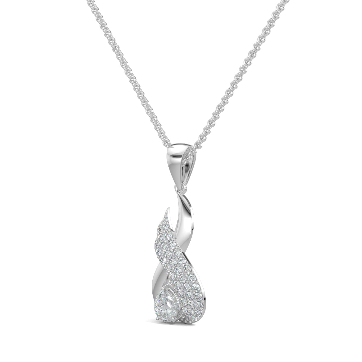 White Gold, Diamond Earrings, Natural diamond pendant, Lab-grown diamond pendant, Eternal connection pendant, Infinity symbol pendant, Casual diamond pendant, Pave setting pendant, Pear-shaped diamond pendant, Everyday sparkle pendant