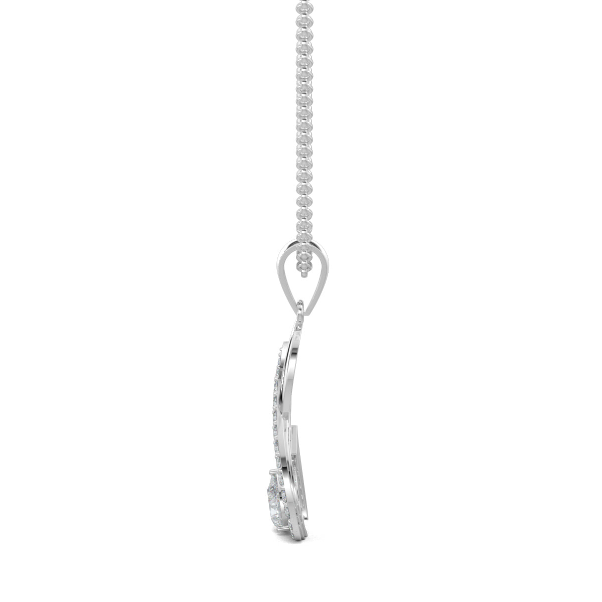 White Gold, Diamond Earrings, Natural diamond pendant, Lab-grown diamond pendant, Eternal connection pendant, Infinity symbol pendant, Casual diamond pendant, Pave setting pendant, Pear-shaped diamond pendant, Everyday sparkle pendant