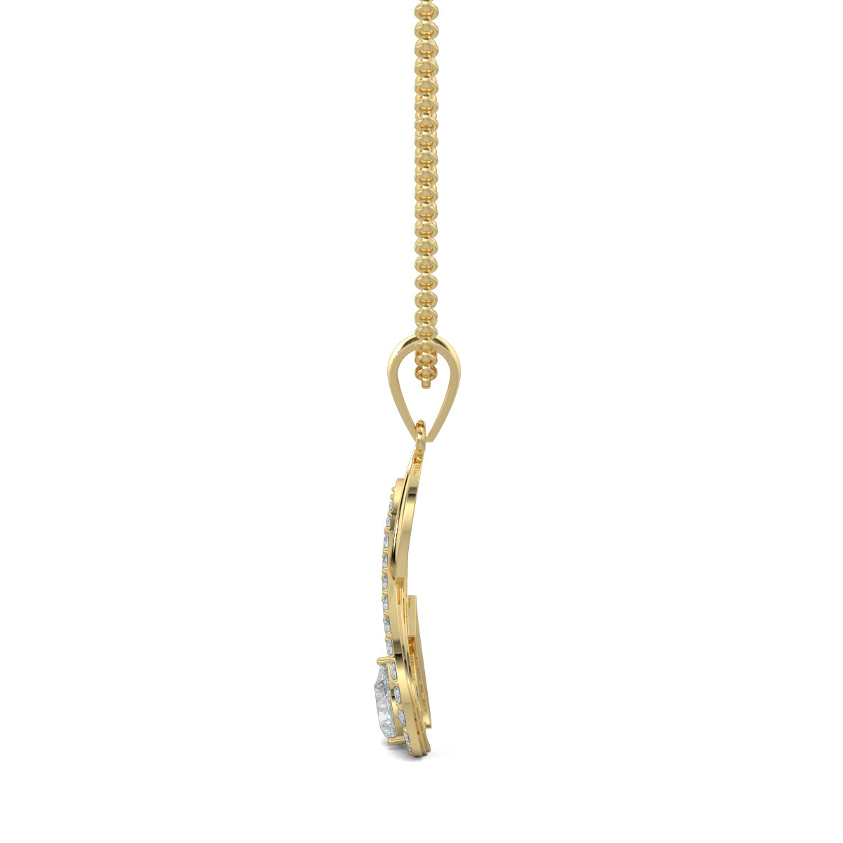 Yellow Gold, Diamond Earrings, Natural diamond pendant, Lab-grown diamond pendant, Eternal connection pendant, Infinity symbol pendant, Casual diamond pendant, Pave setting pendant, Pear-shaped diamond pendant, Everyday sparkle pendant