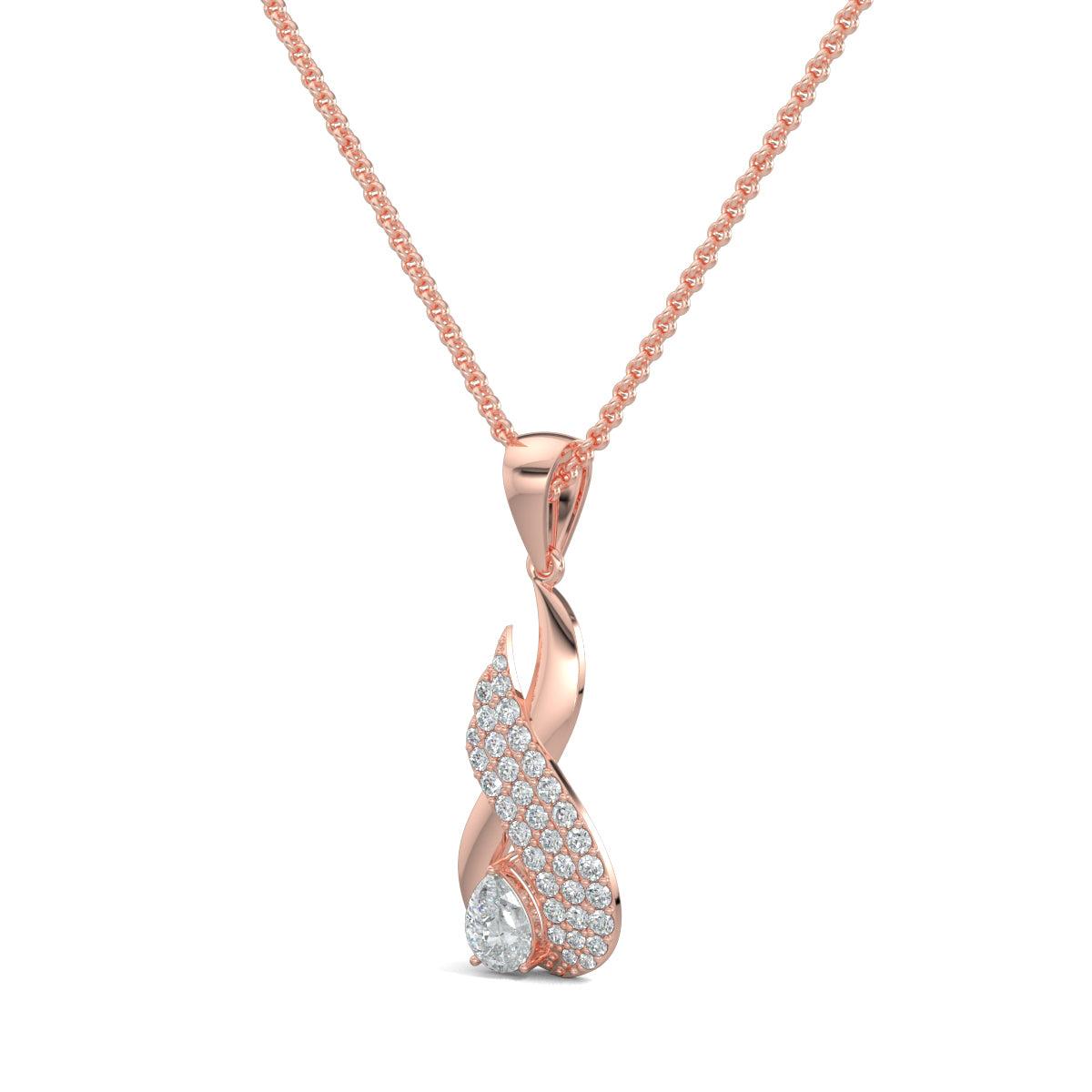 Rose Gold, Diamond Earrings, Natural diamond pendant, Lab-grown diamond pendant, Eternal connection pendant, Infinity symbol pendant, Casual diamond pendant, Pave setting pendant, Pear-shaped diamond pendant, Everyday sparkle pendant