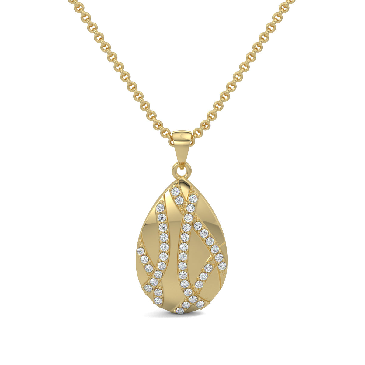 Yellow Gold, Diamond Pendant, Eggstravagant Diamond Pendant, Casual Pendant, Easter Egg Pendant, Natural diamonds, Lab-Grown Diamonds, Pave Setting, Diamond Jewelry