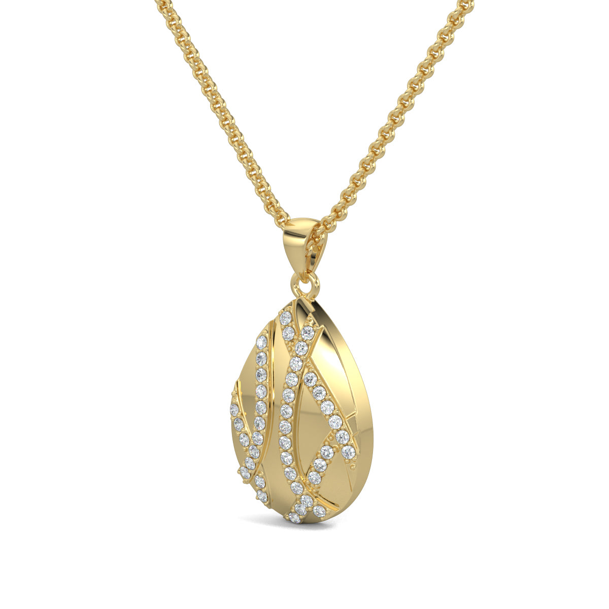 Yellow Gold, Diamond Pendant, Eggstravagant Diamond Pendant, Casual Pendant, Easter Egg Pendant, Natural diamonds, Lab-Grown Diamonds, Pave Setting, Diamond Jewelry