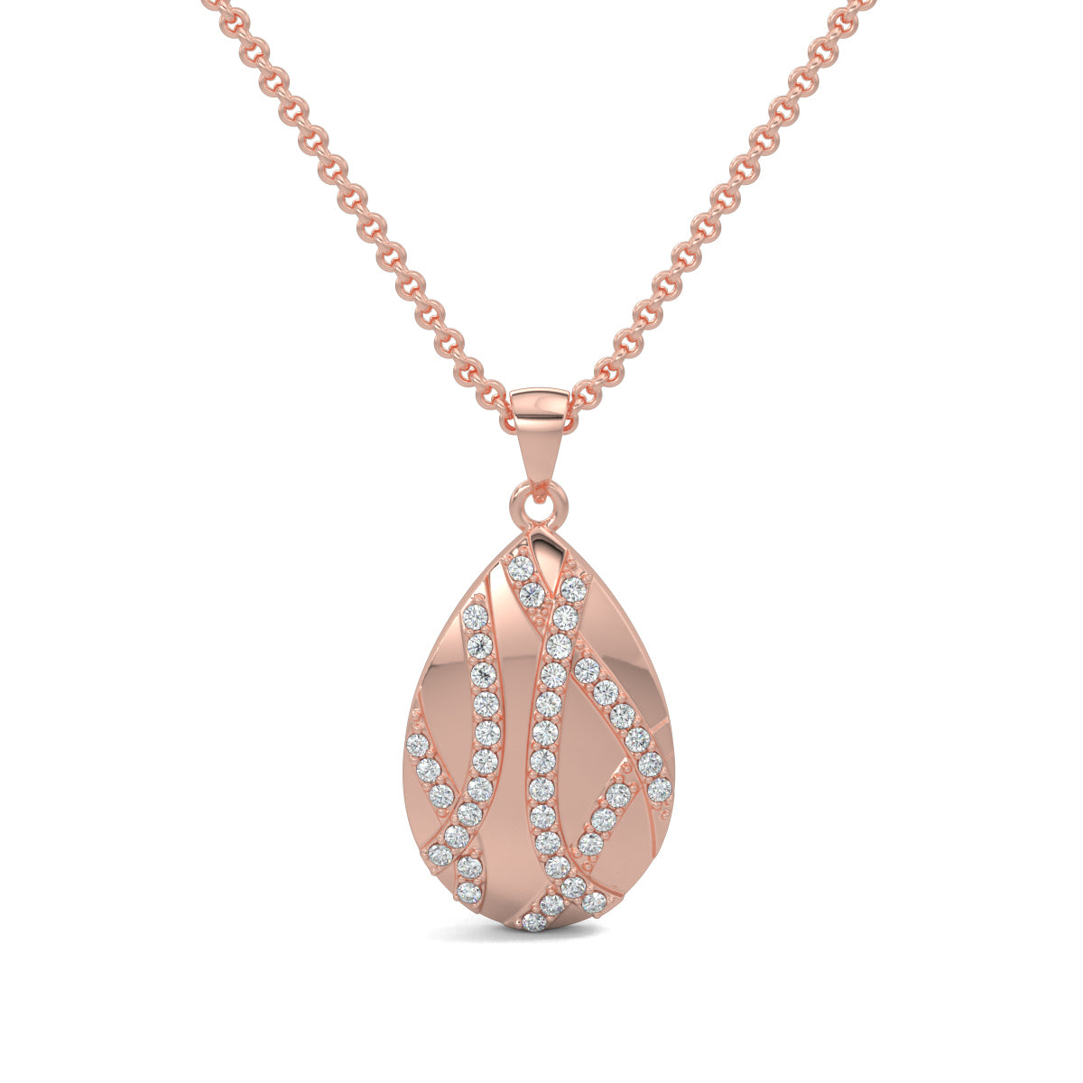 Rose Gold, Diamond Pendant, Eggstravagant Diamond Pendant, Casual Pendant, Easter Egg Pendant, Natural diamonds, Lab-Grown Diamonds, Pave Setting, Diamond Jewelry