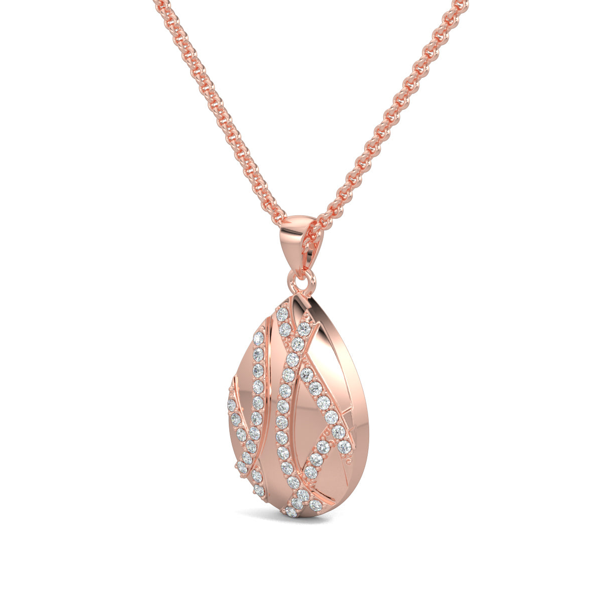Rose Gold, Diamond Pendant, Eggstravagant Diamond Pendant, Casual Pendant, Easter Egg Pendant, Natural diamonds, Lab-Grown Diamonds, Pave Setting, Diamond Jewelry