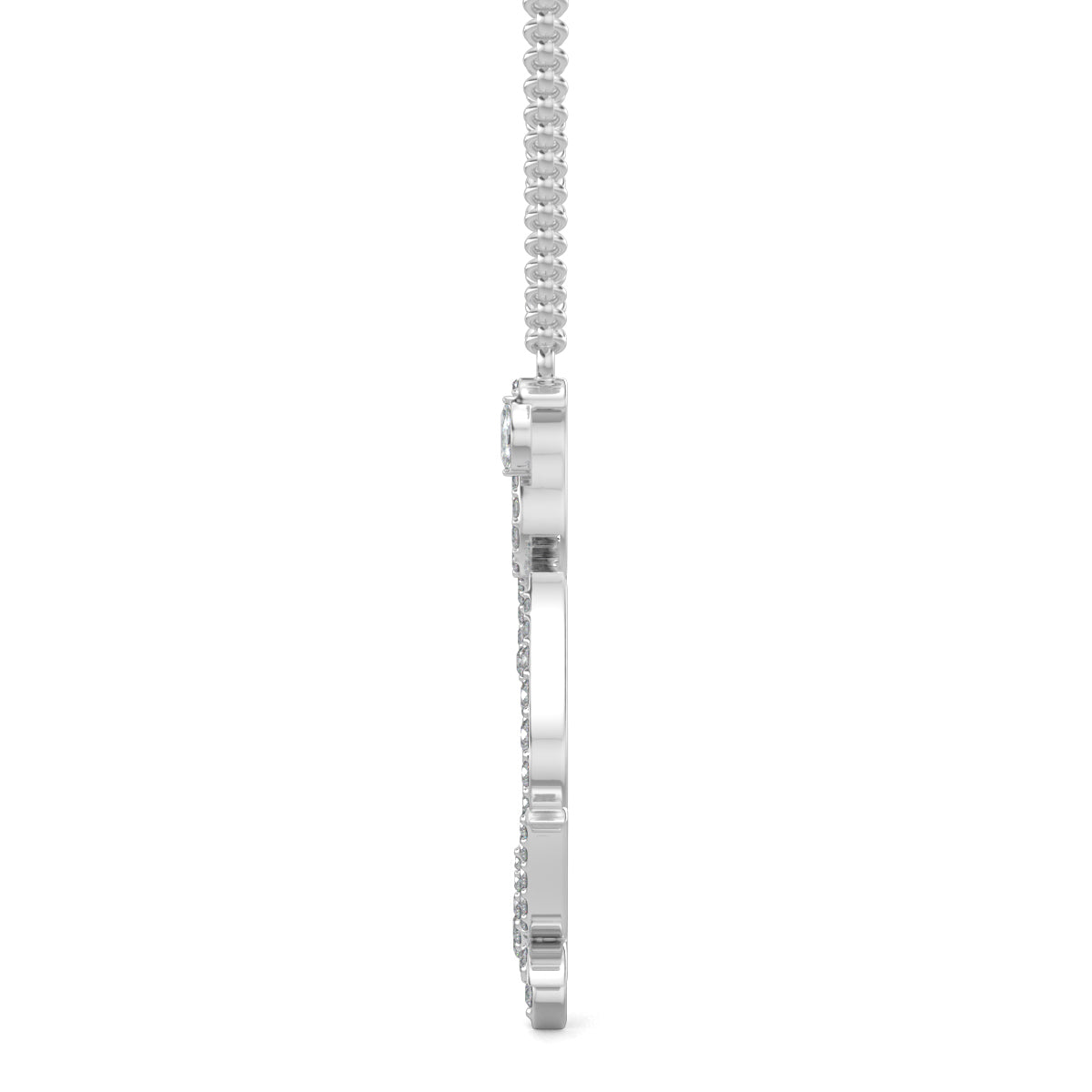 White Gold, Diamond Pendant, Avifauna Diamond Pendant, Natural Diamonds, Lab-Grown Diamonds, Nature-Inspired Design, Pave Setting, Whimsical Charm