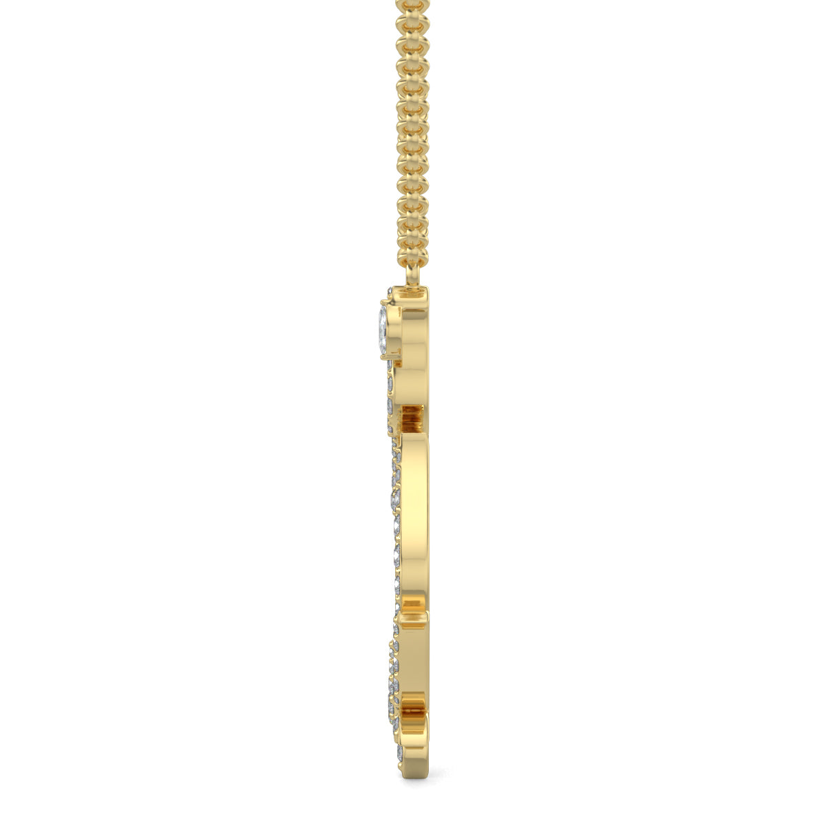 Yellow Gold, Diamond Pendant, Avifauna Diamond Pendant, Natural Diamonds, Lab-Grown Diamonds, Nature-Inspired Design, Pave Setting, Whimsical Charm