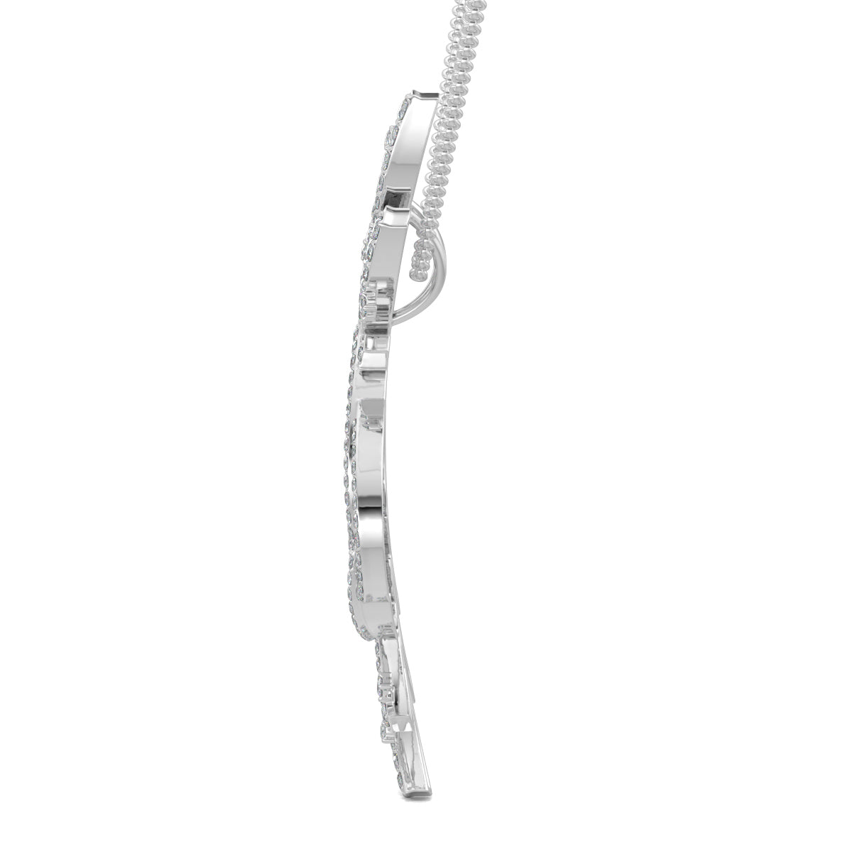 White Gold, Diamond Pendant, Natural diamond pendant, Labgrown diamond pendant, Italian design diamond pendant, Casual diamond pendant, Floral-inspired pendant