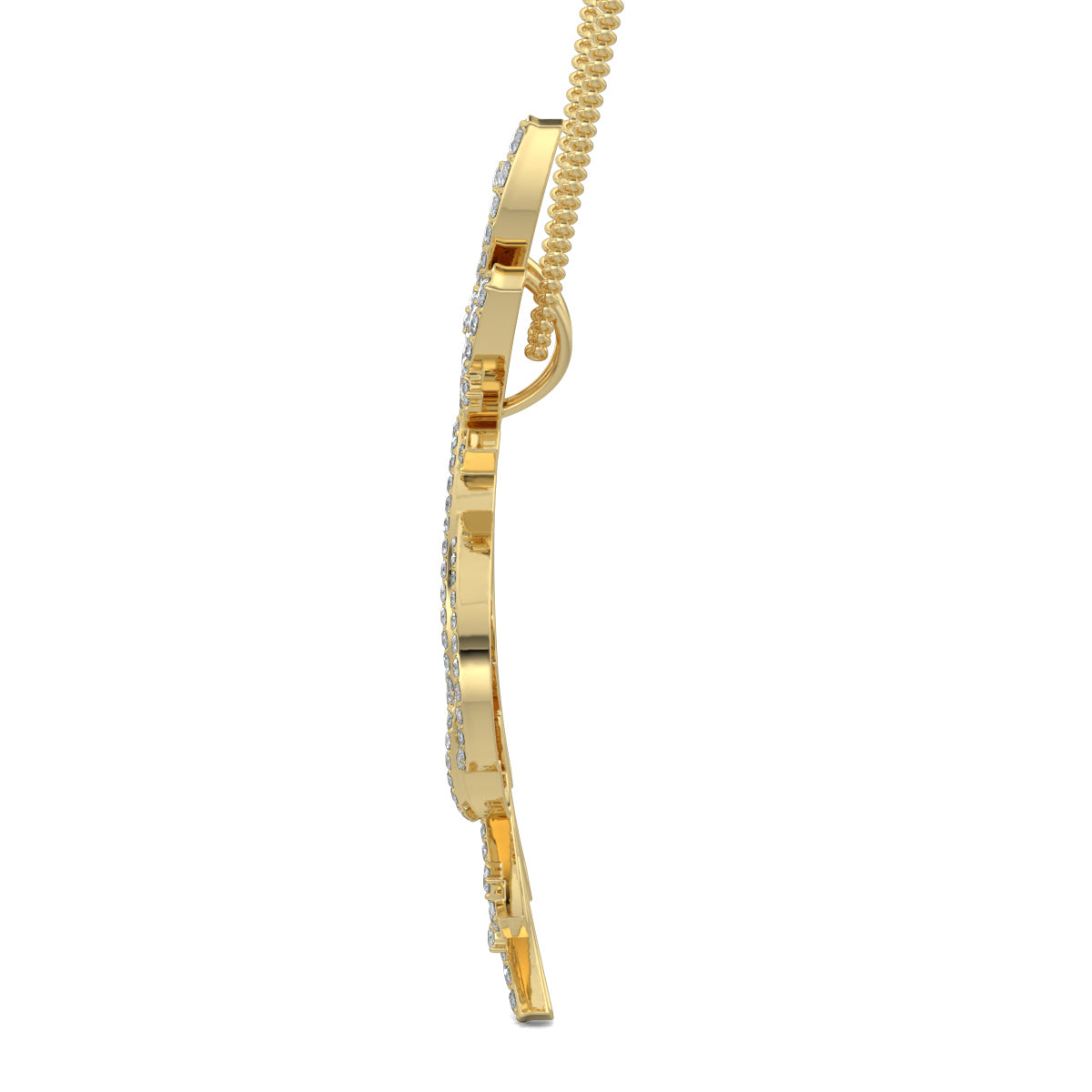 Yellow Gold, Diamond Pendant, Natural diamond pendant, Labgrown diamond pendant, Italian design diamond pendant, Casual diamond pendant, Floral-inspired pendant