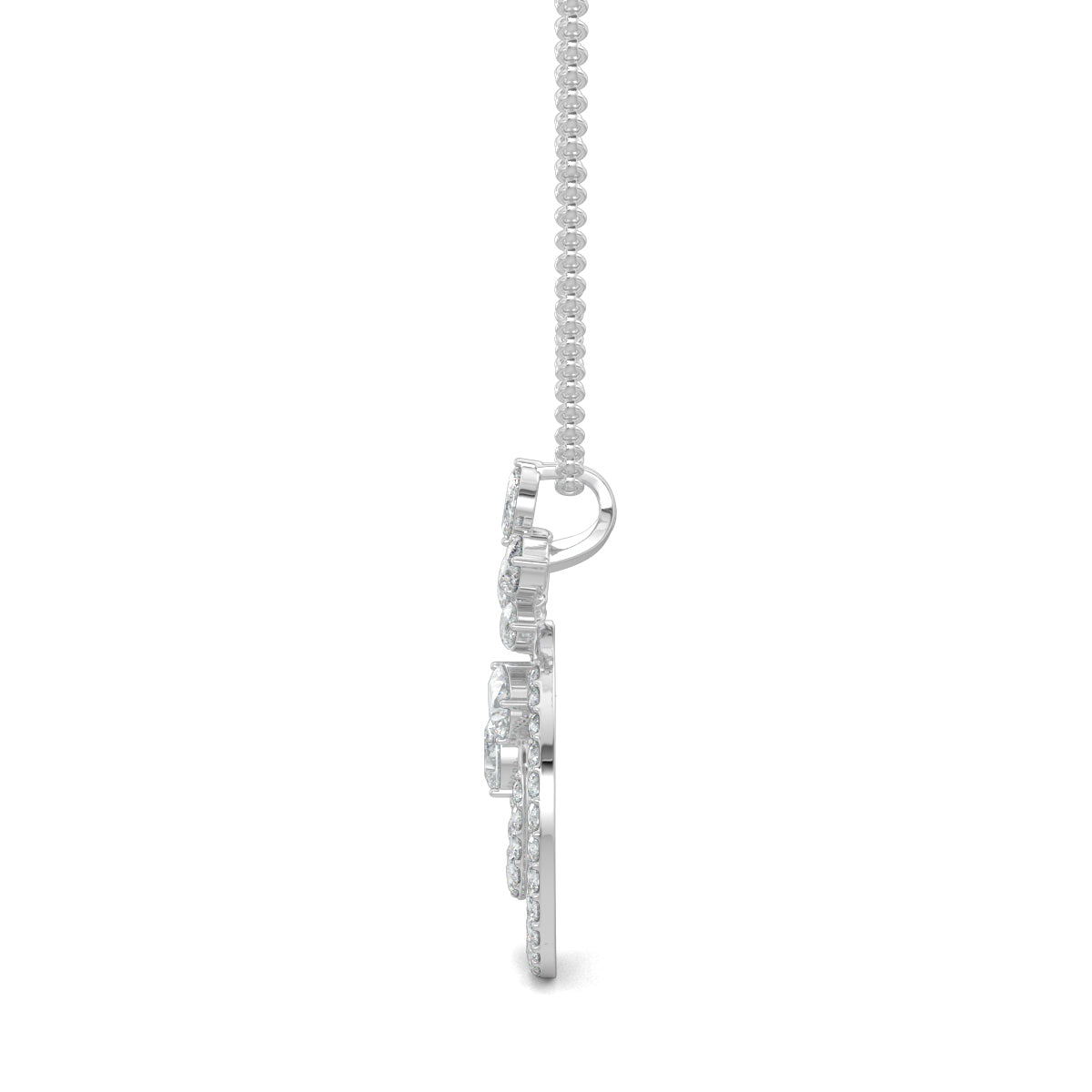 White Gold, Diamond Pendants, Natural diamond pendant, Lab-grown diamond pendant, traditional-inspired pendant, casual diamond pendant, round diamonds, pear diamonds, marquise diamonds, contemporary jewelry