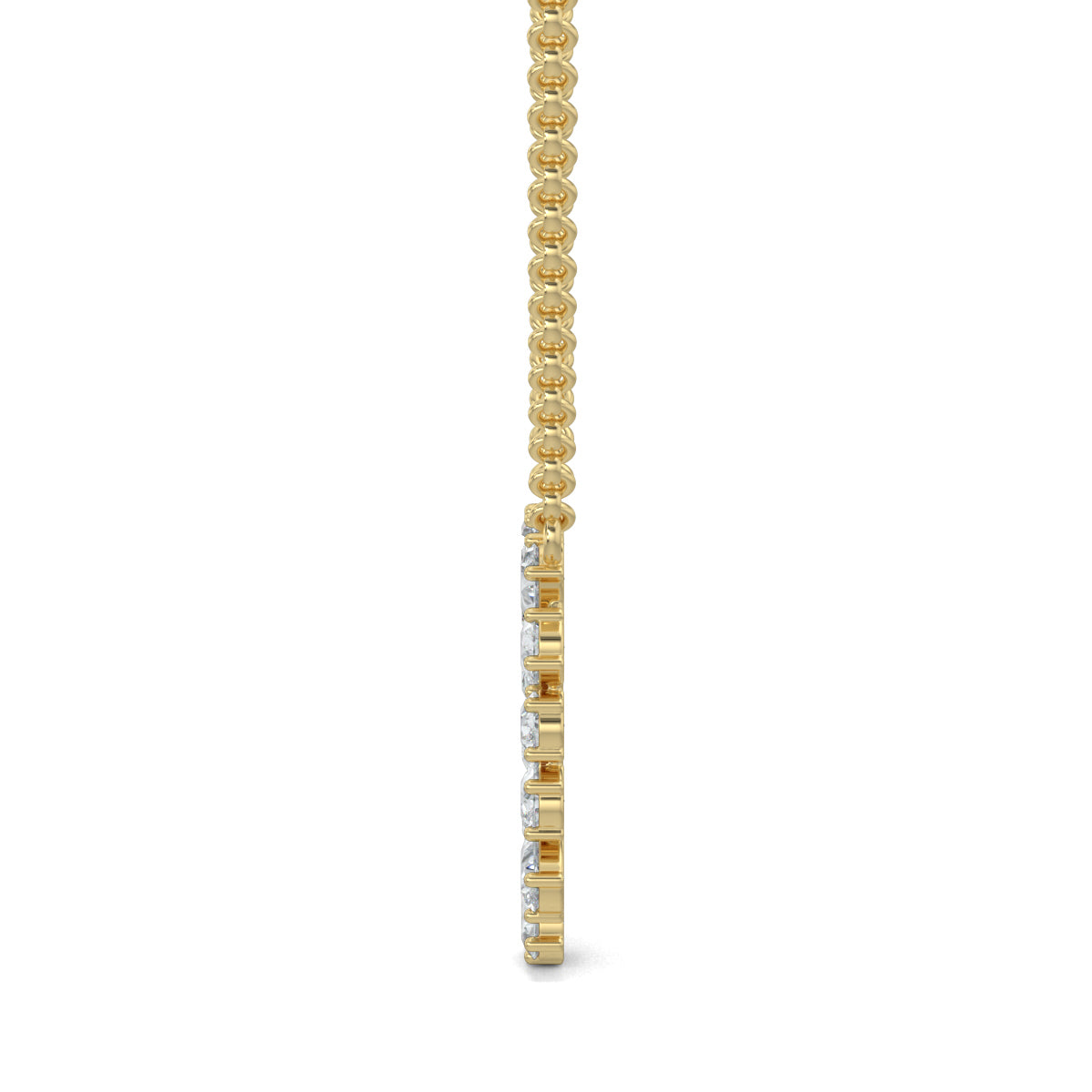 Yellow Gold, Diamond Pendants, Solara Oval Glow pendant, natural diamonds, lab-grown diamonds, casual pendant, pear diamonds, oval-shaped pendant, elegant jewelry, radiant glow