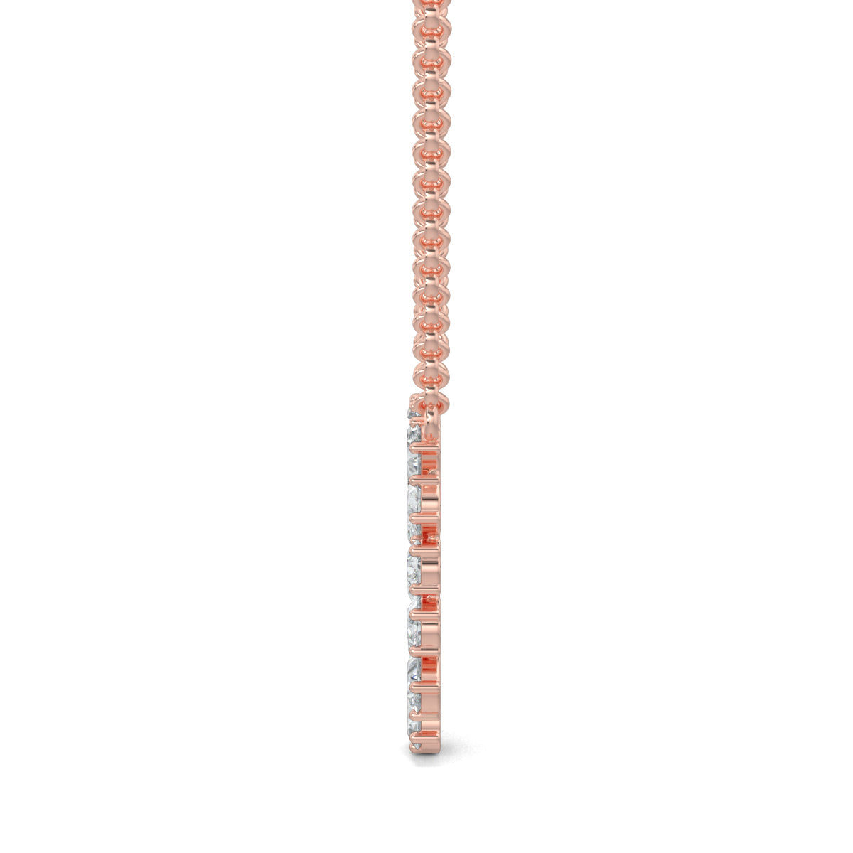 Rose Gold, Diamond Pendants, Solara Oval Glow pendant, natural diamonds, lab-grown diamonds, casual pendant, pear diamonds, oval-shaped pendant, elegant jewelry, radiant glow