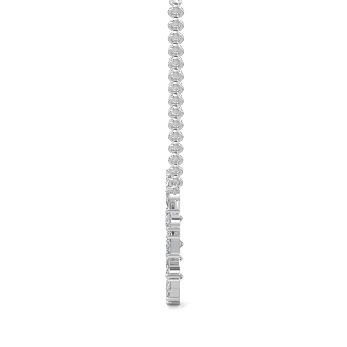 White Gold, Diamond Pendants, HeartSparkle Pendant, Labgrown Diamonds, Natural Diamonds, Heart-Shaped Pendant, Marquise Diamonds, Pear Diamonds, Princess Diamonds, Diamond Pendant Necklace