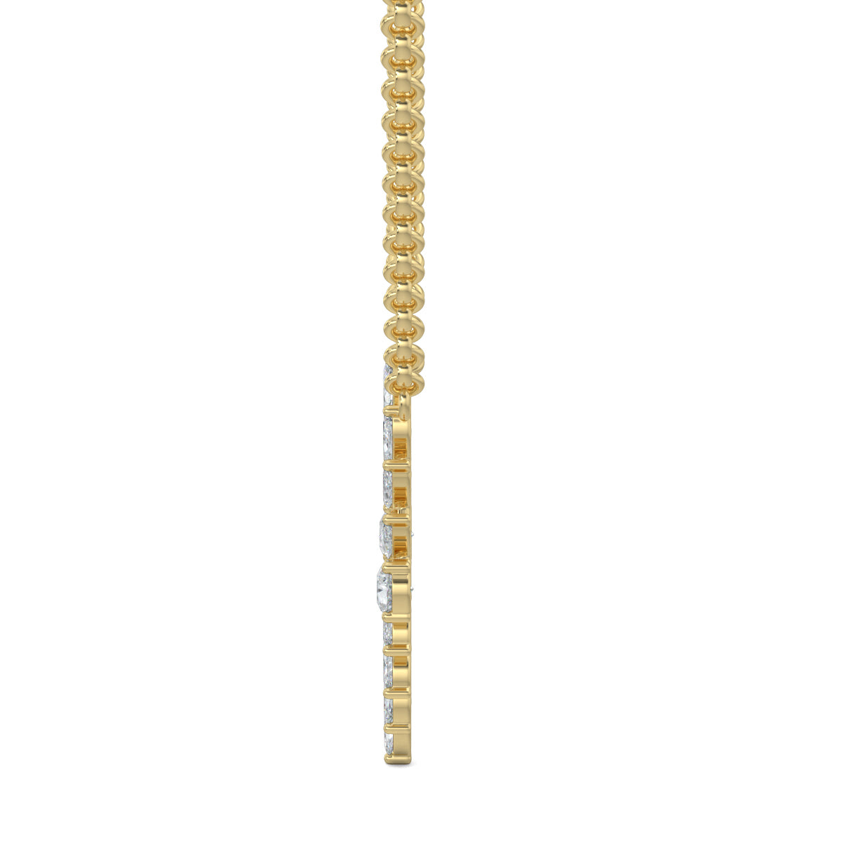 Yellow Gold, Diamond Pendants, Marquise Sparkle Pendant, Diamond Pendant, Natural Diamonds, Lab-grown Diamonds, Casual Pendant, Elegant Jewelry
